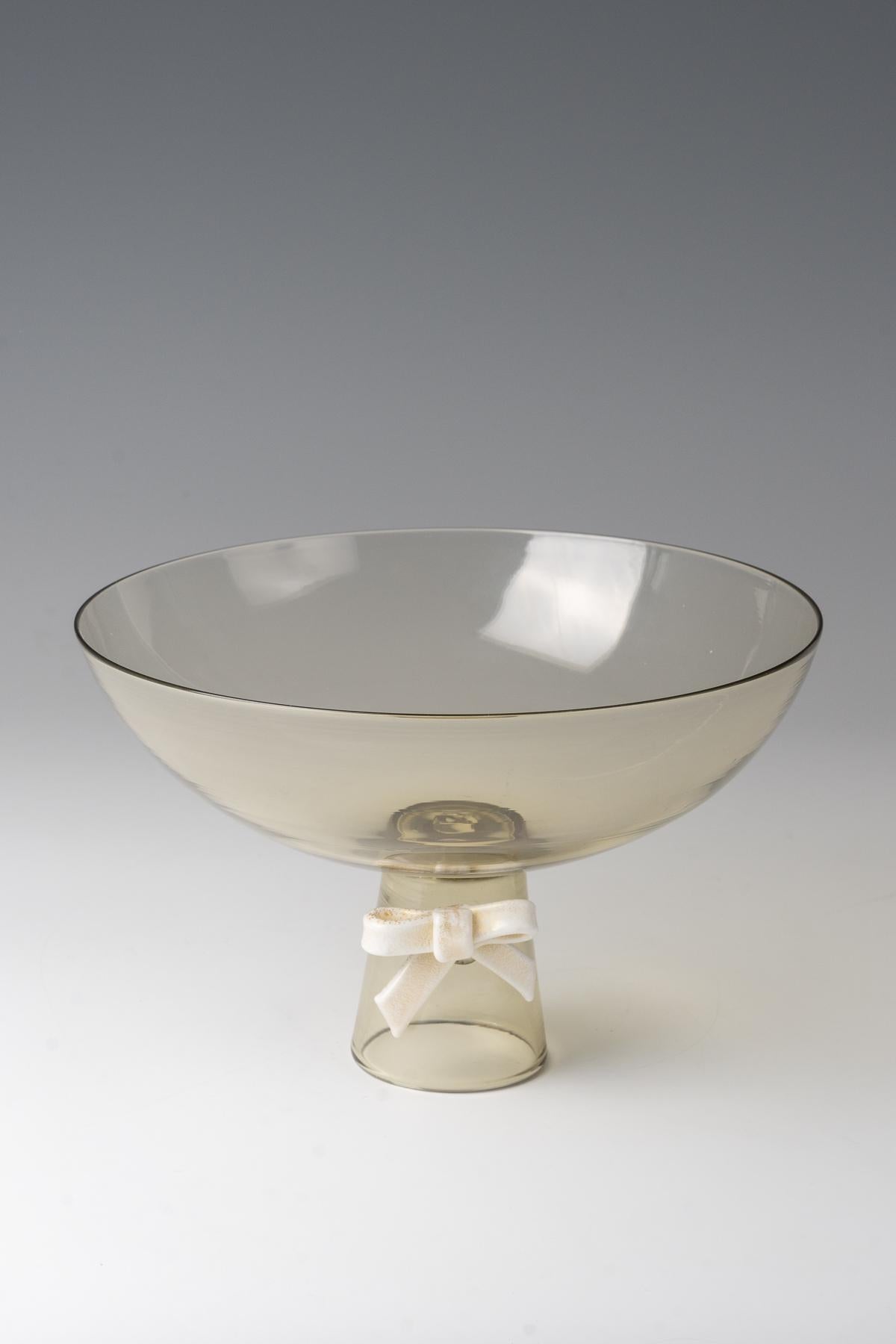 Inizio XX secolo Tomaso Buzzi, ciotola in vetro, 1929 circa per Compagnia Venezia Murano (C.I.M.), Murano in vendita
