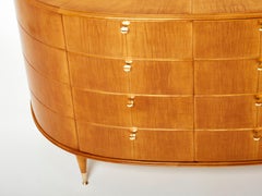 Tomaso Buzzi commode italienne en sycomore et laiton des années 1940
