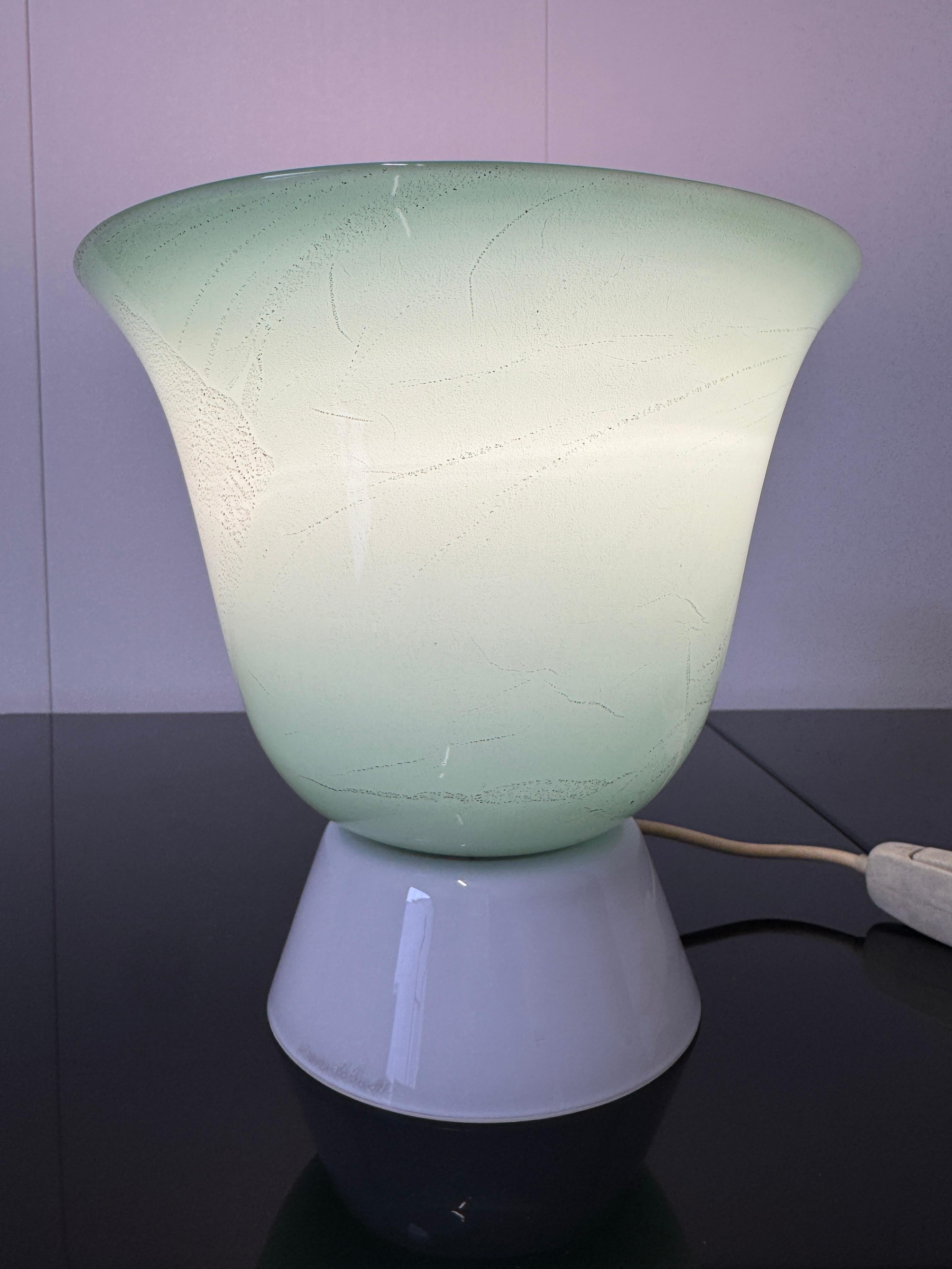 Late 20th Century Tomaso Buzzi, Table lamp, prod. Venini 1981 For Sale