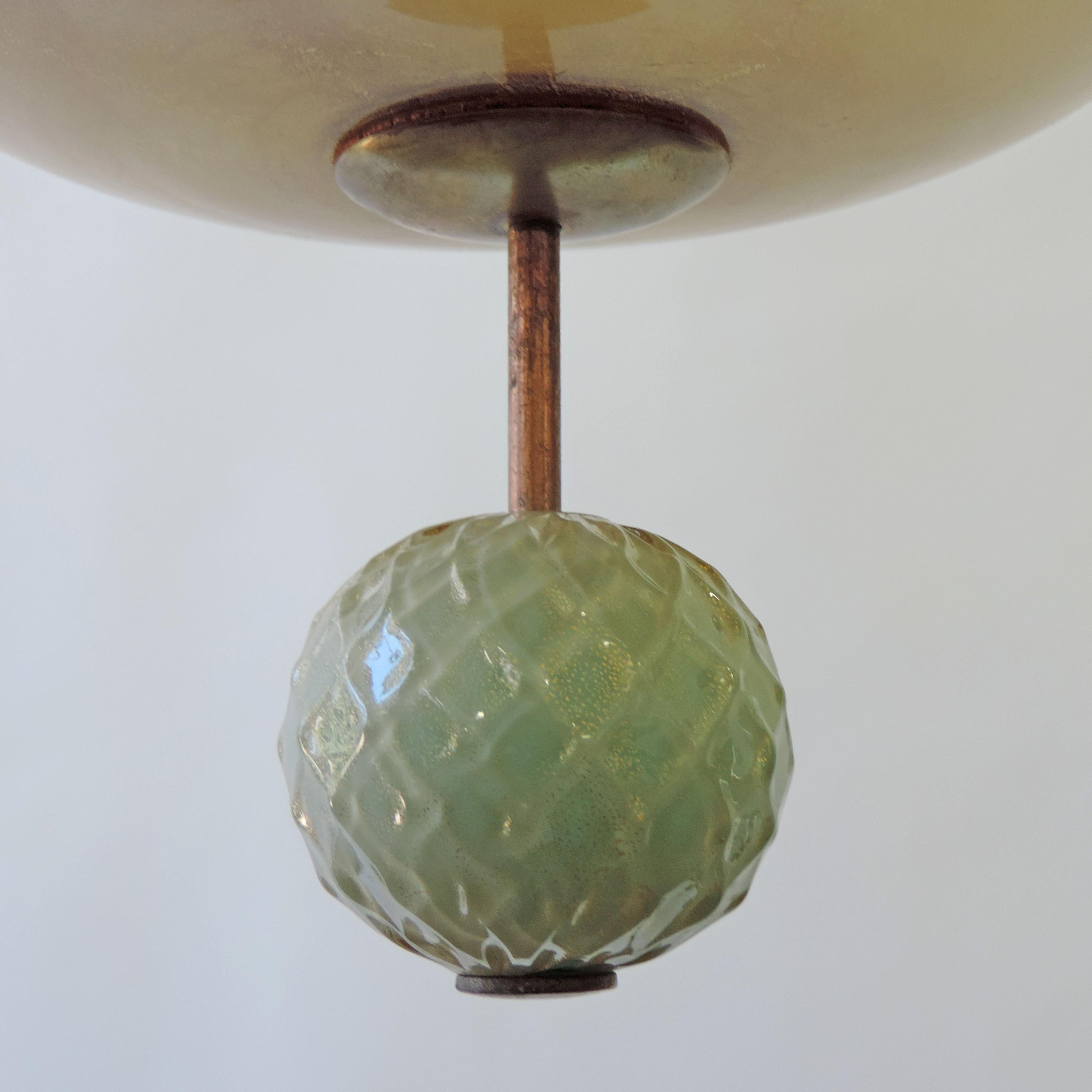 Italian Tomaso Buzzi Mod. 5413 Ceiling Lamp for Venini