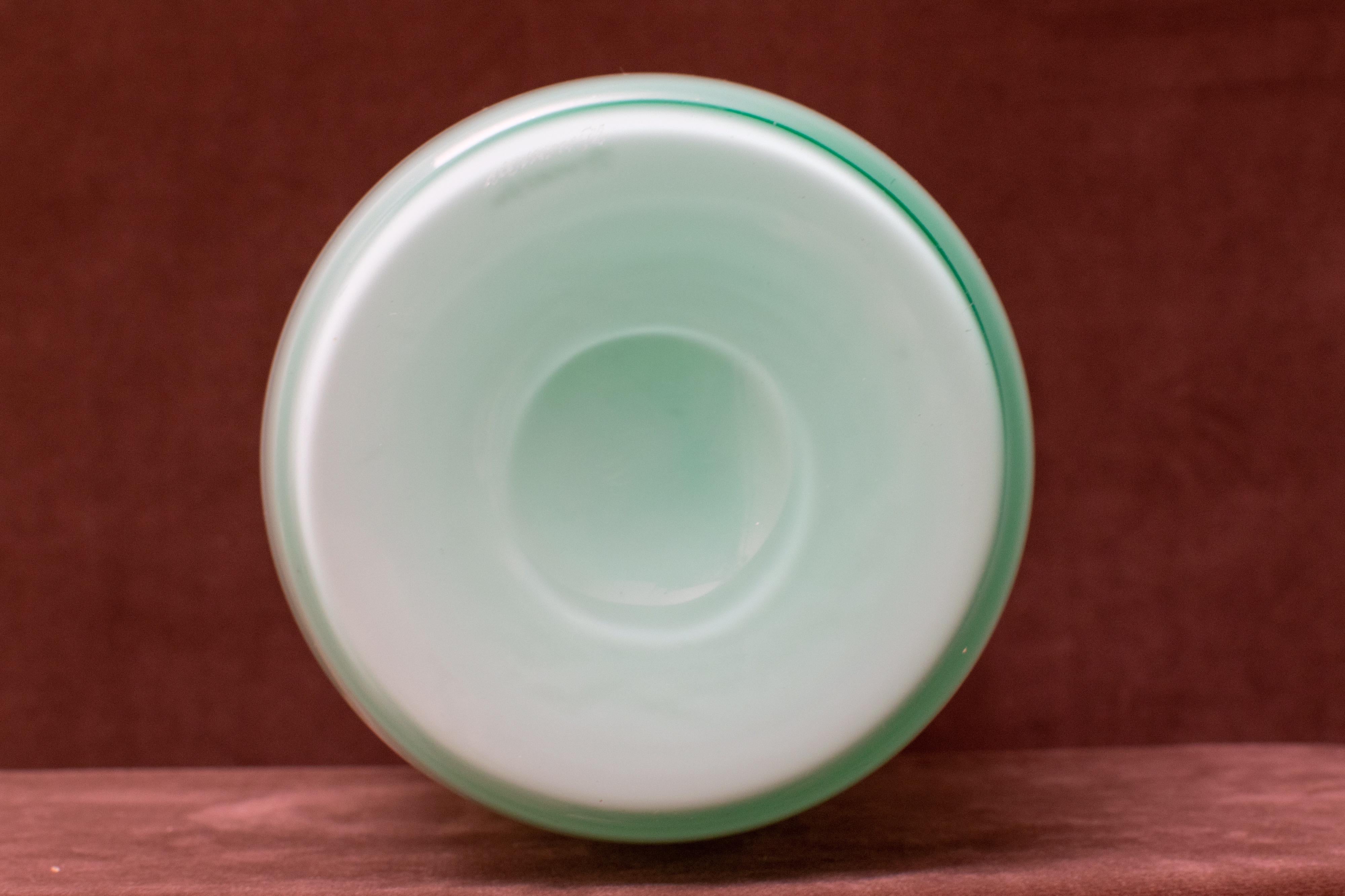 Tomaso Buzzi Murano Venini Glass Italian Aqua Green Vase 4