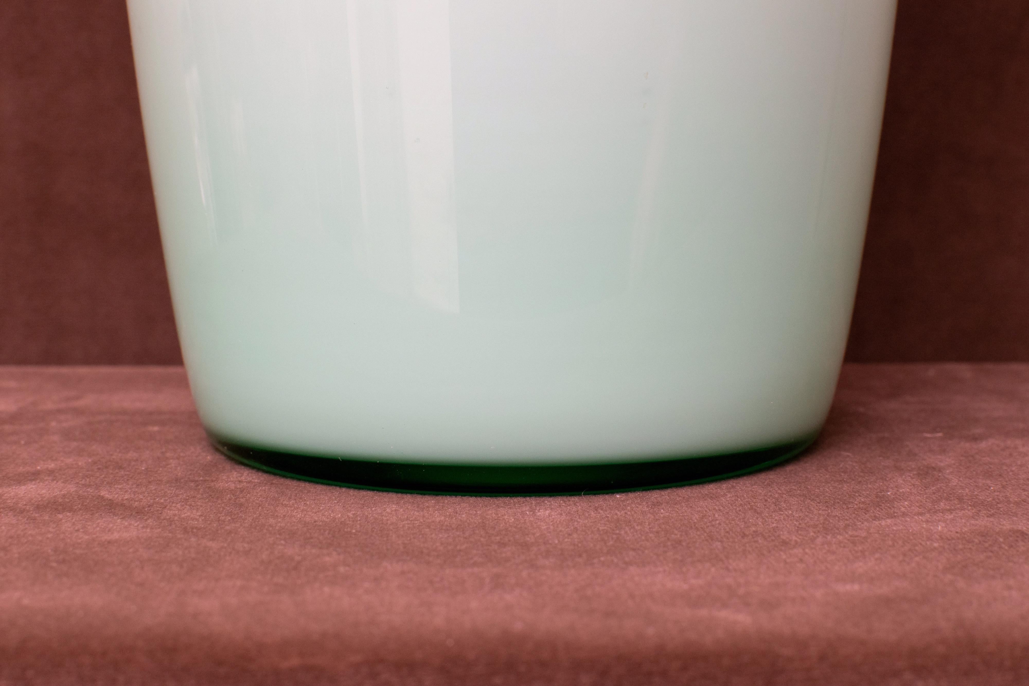 Tomaso Buzzi Murano Venini Glass Italian Aqua Green Vase 3