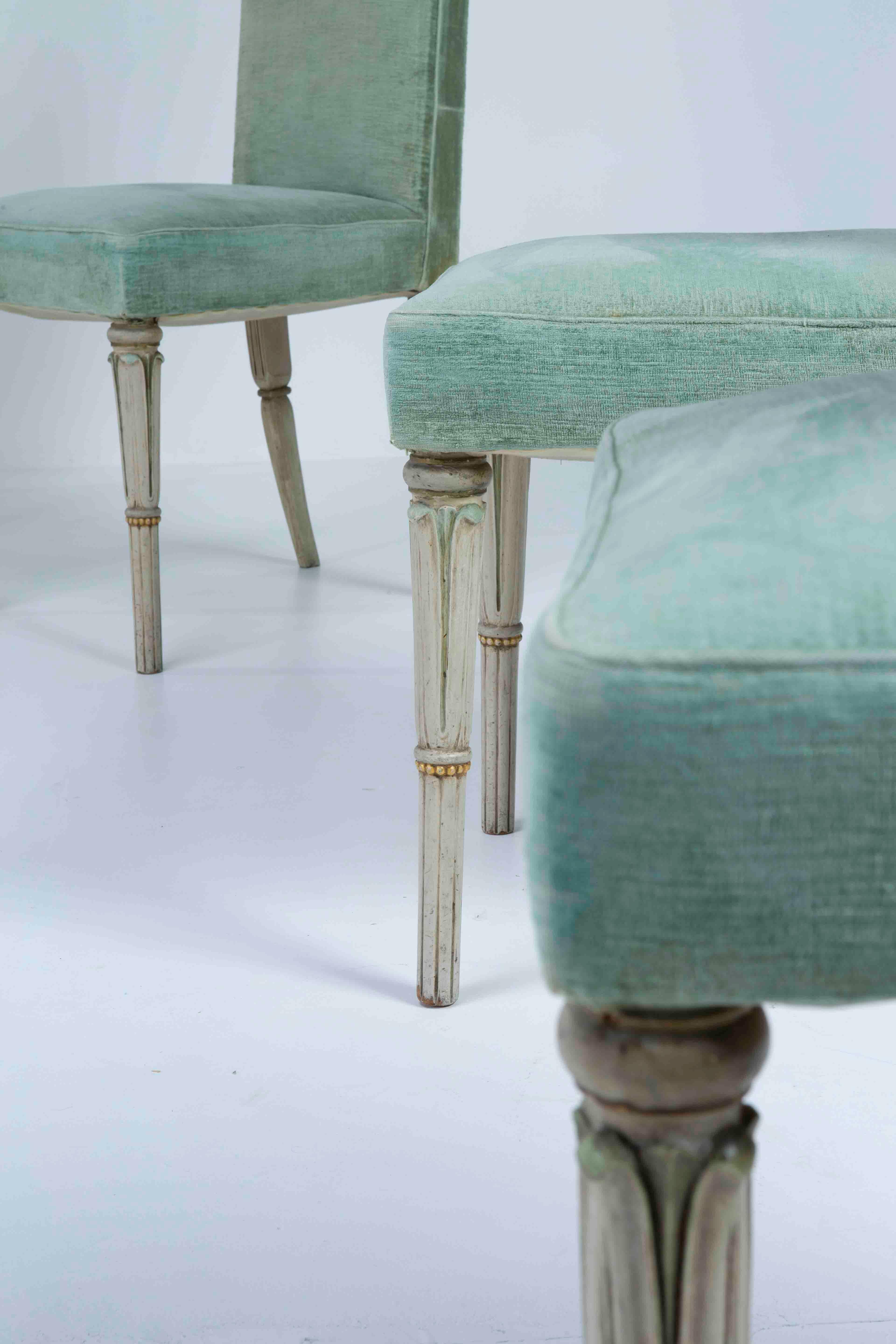 Tomaso Buzzi - Ensemble de huit chaises - Design italien de 1954 réalisé sur commande privée en vente 1