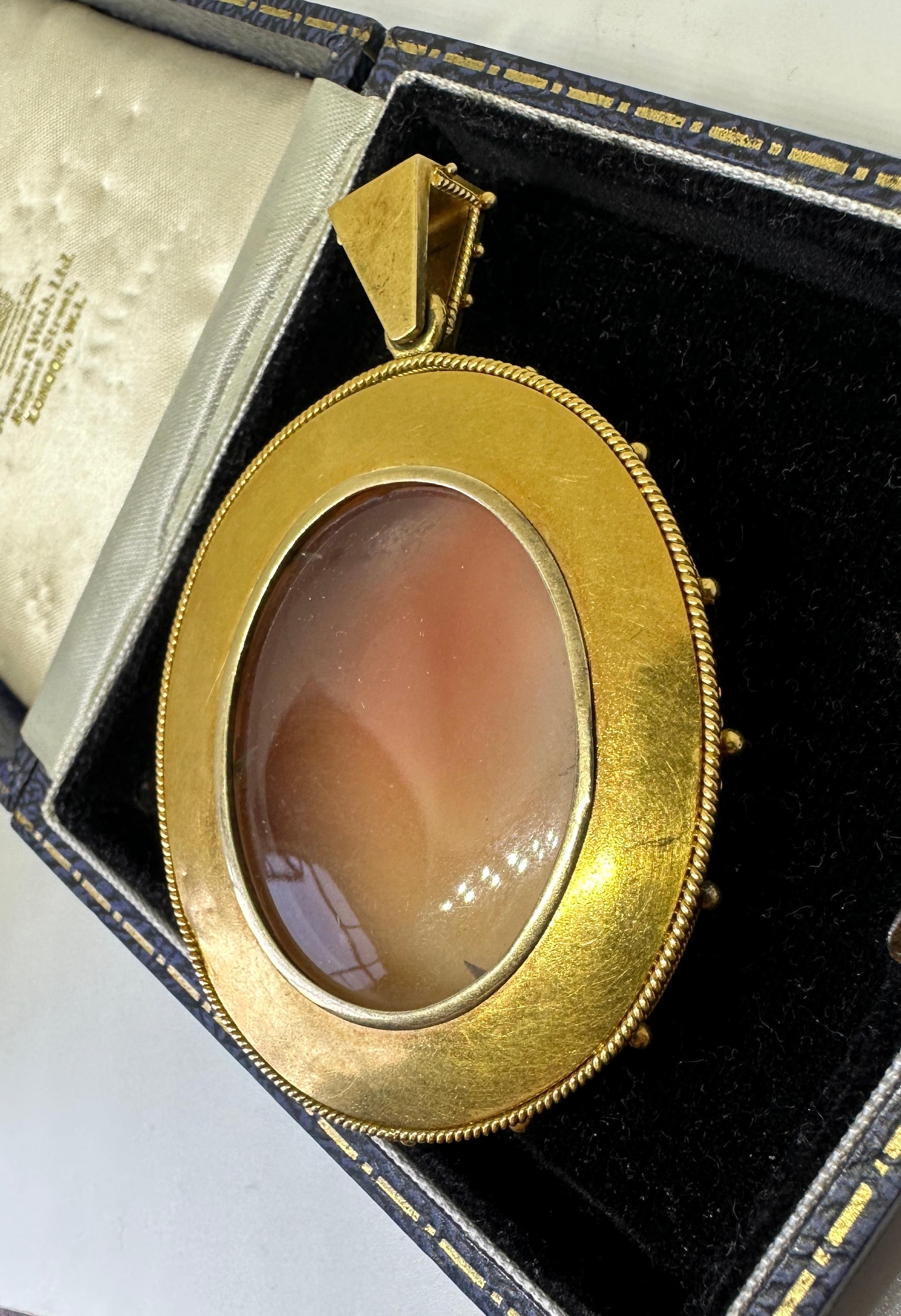 Tomasso Saulini Boy Cameo Locket Pendant Necklace 14 Karat Gold Museum Quality For Sale 8
