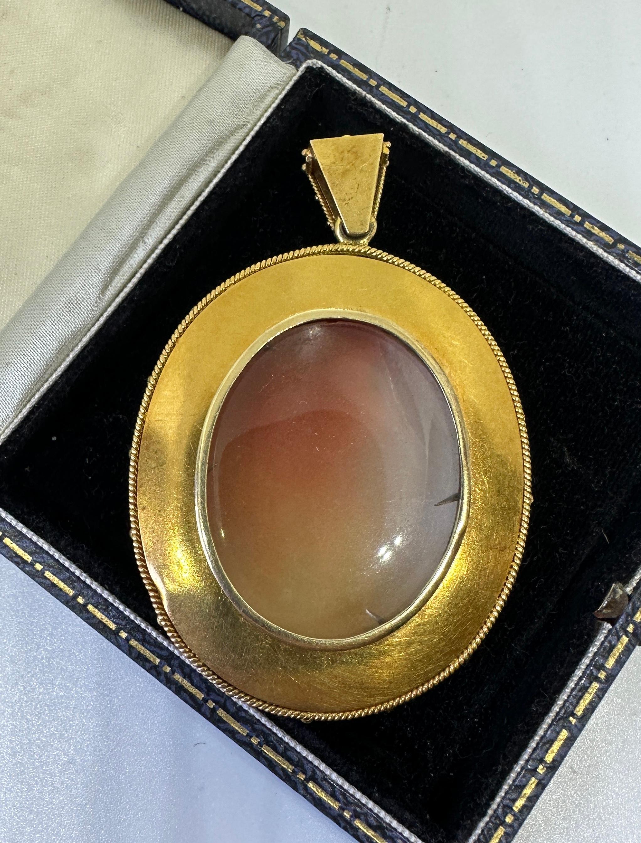Tomasso Saulini Boy Cameo Locket Pendant Necklace 14 Karat Gold Museum Quality For Sale 3