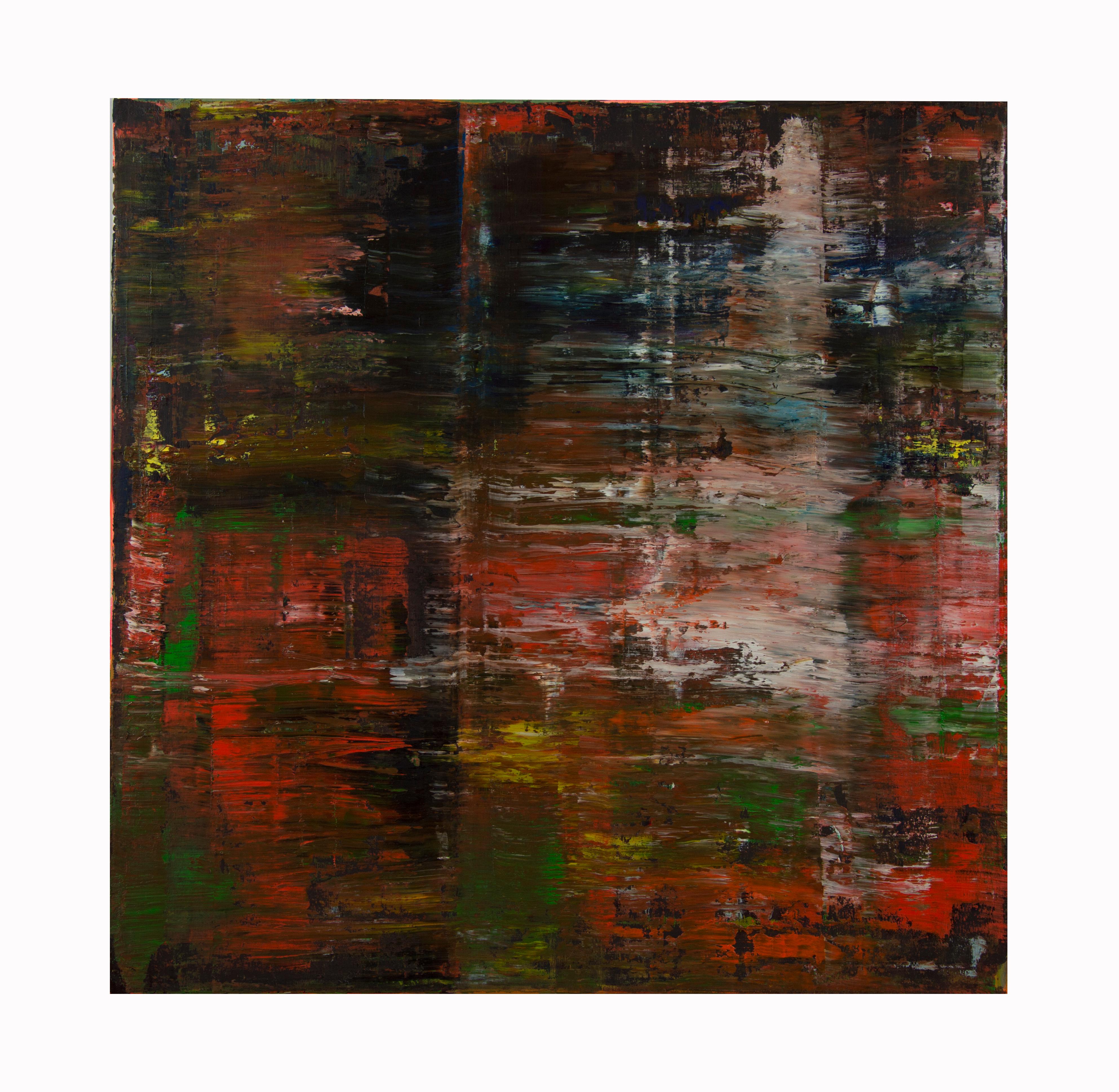 Composition arrhythmique 3 -  Peinture à l'huile abstraite expressionniste contemporaine