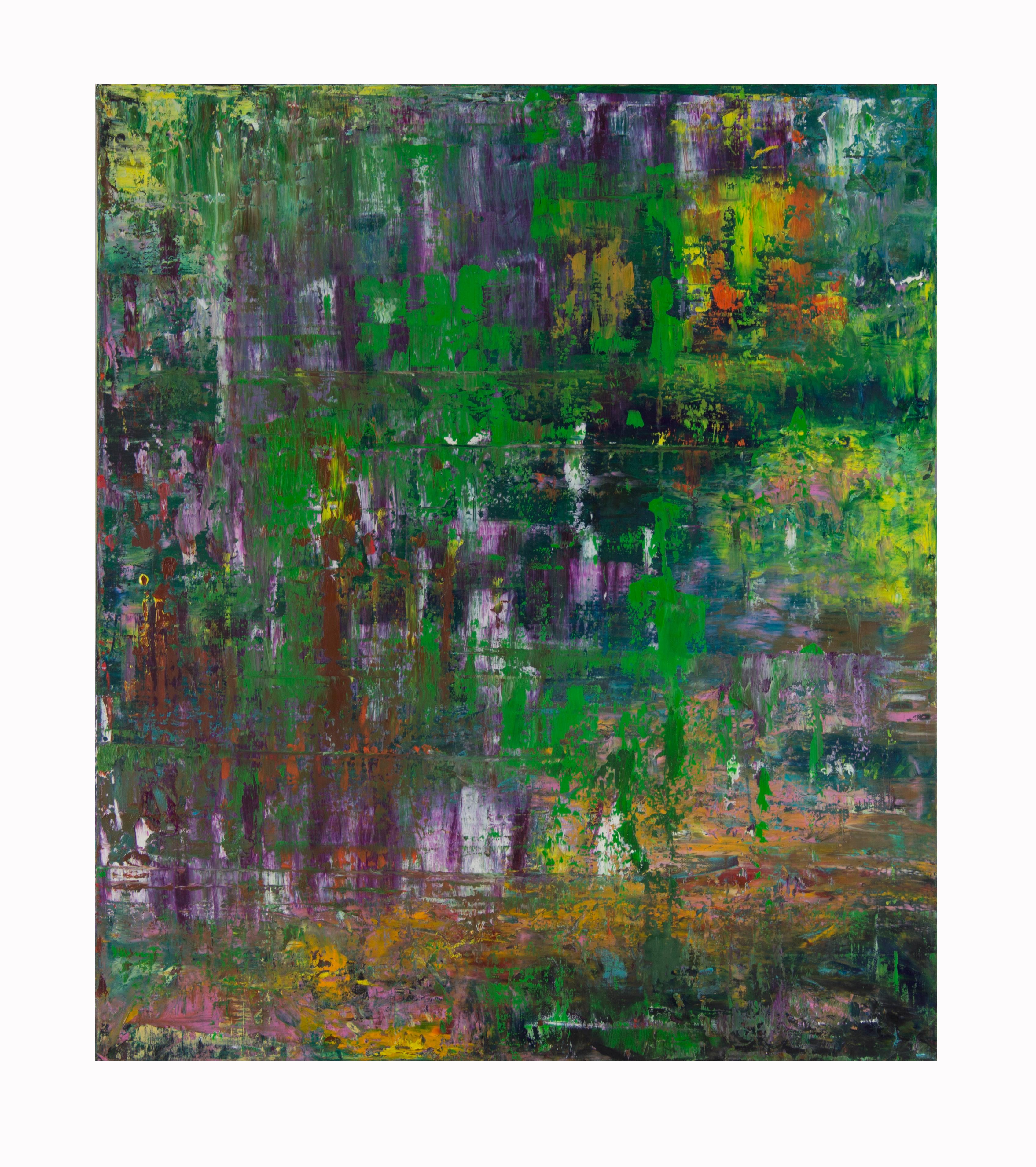 Abstract Painting di Tomasz Bielak - Composizione aritmica 4 -  Pittura ad olio astratta contemporanea ed espressiva