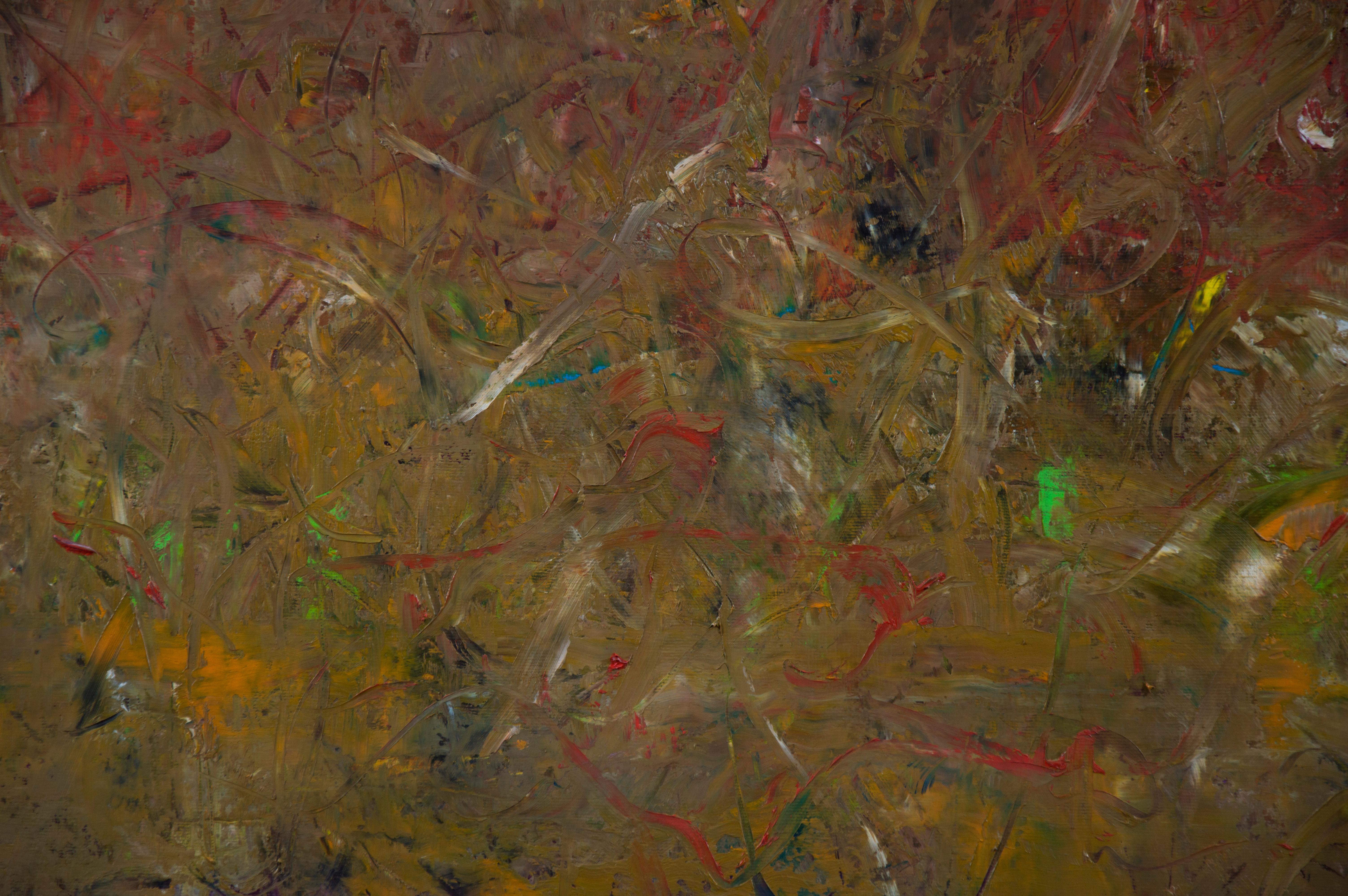 Composition rythmique 8  Peinture à l'huile abstraite expressionniste contemporaine - Painting de Tomasz Bielak