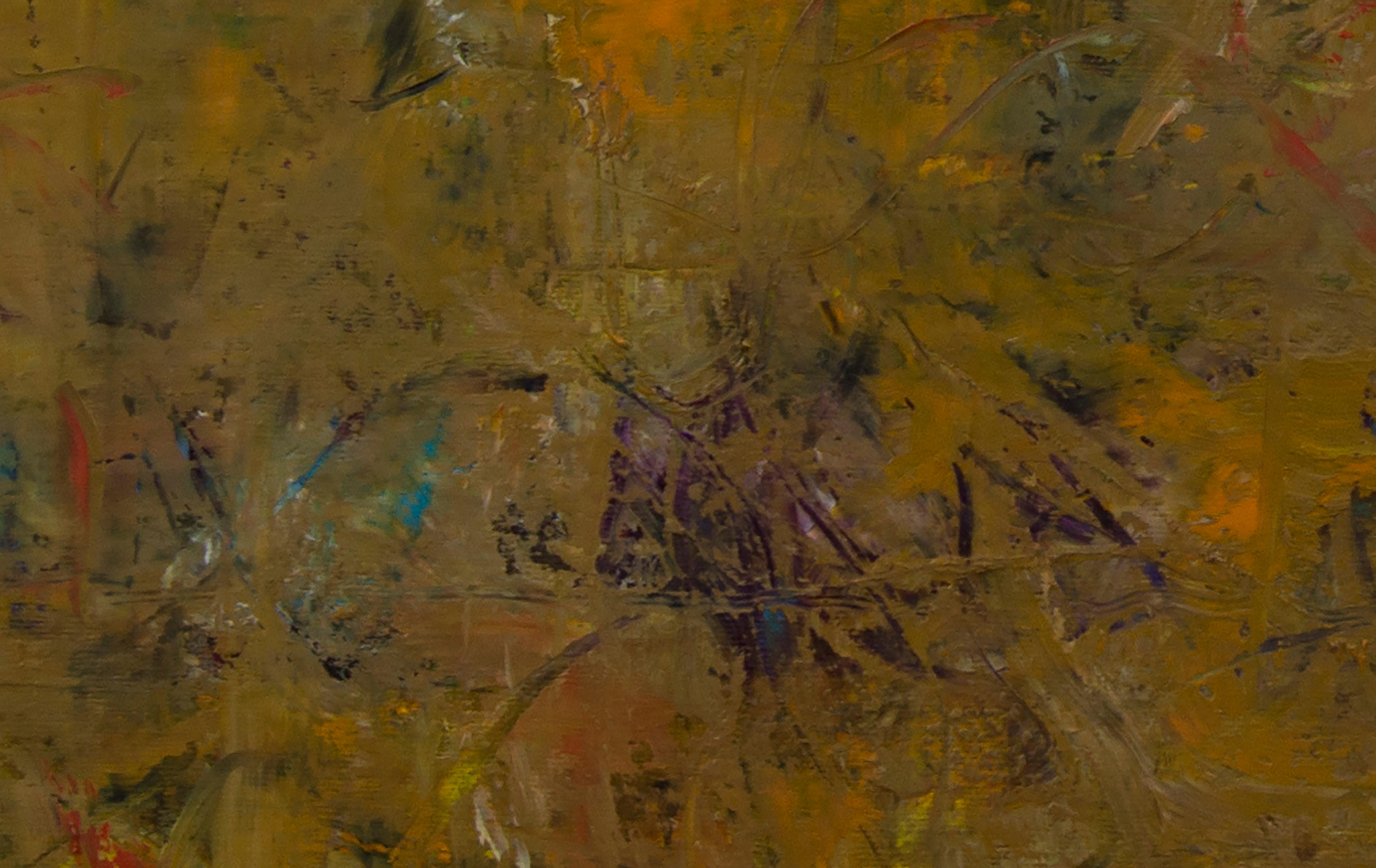 Composition rythmique 8  Peinture à l'huile abstraite expressionniste contemporaine - Contemporain Painting par Tomasz Bielak