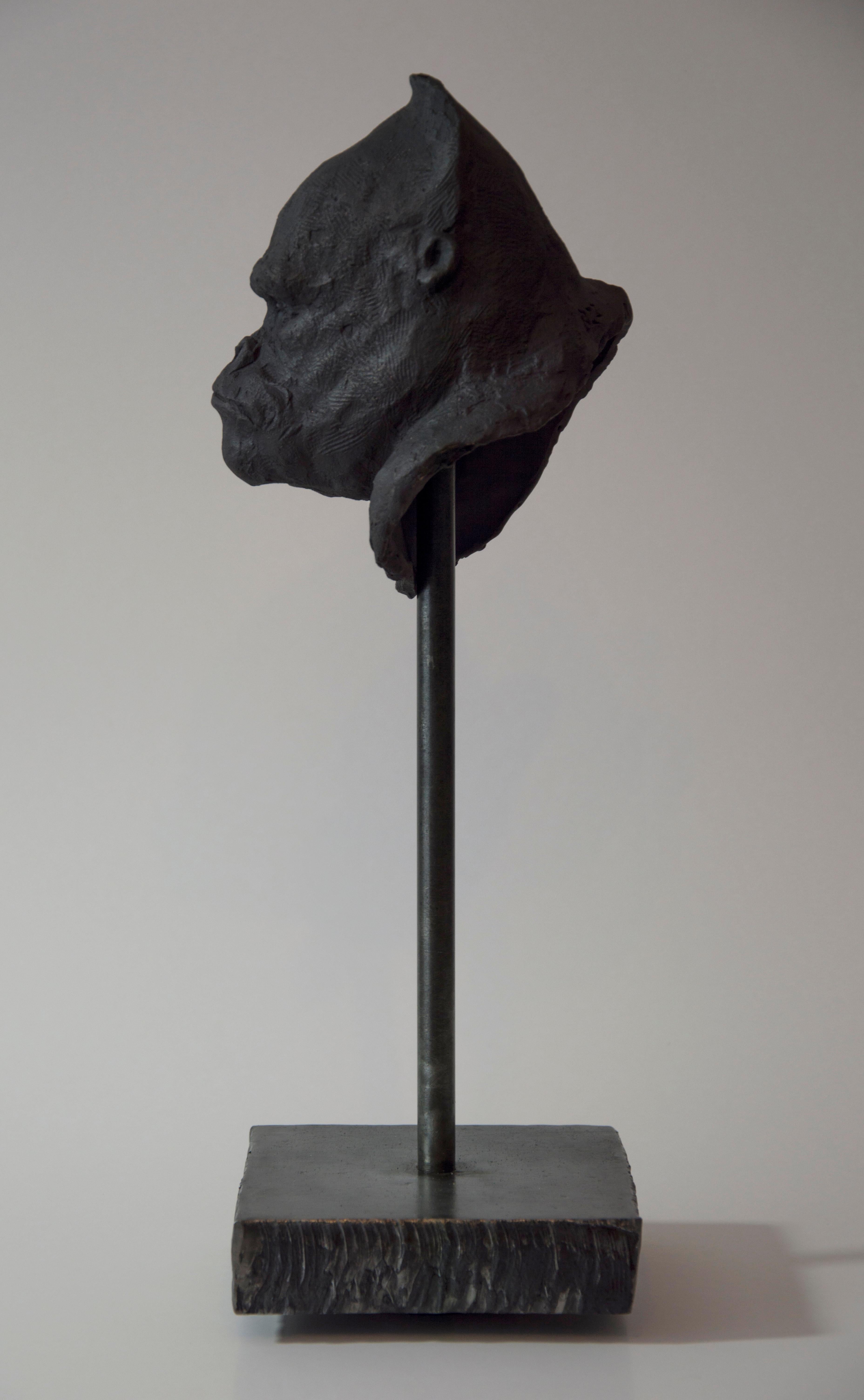 Gorilla's Head - Contemporary Handmade Bronze Sculpture, Portrait Edition 1/5 1