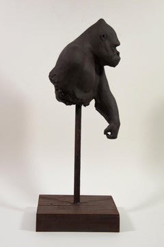 Mountain Gorilla - Contemporary Unique Handmade Ceramics Sculpture, Portrait