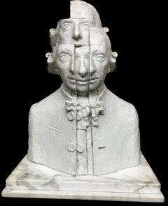 W.A.Mozart; Tomasz Misztal (Polish 1957); porcelain with marble base