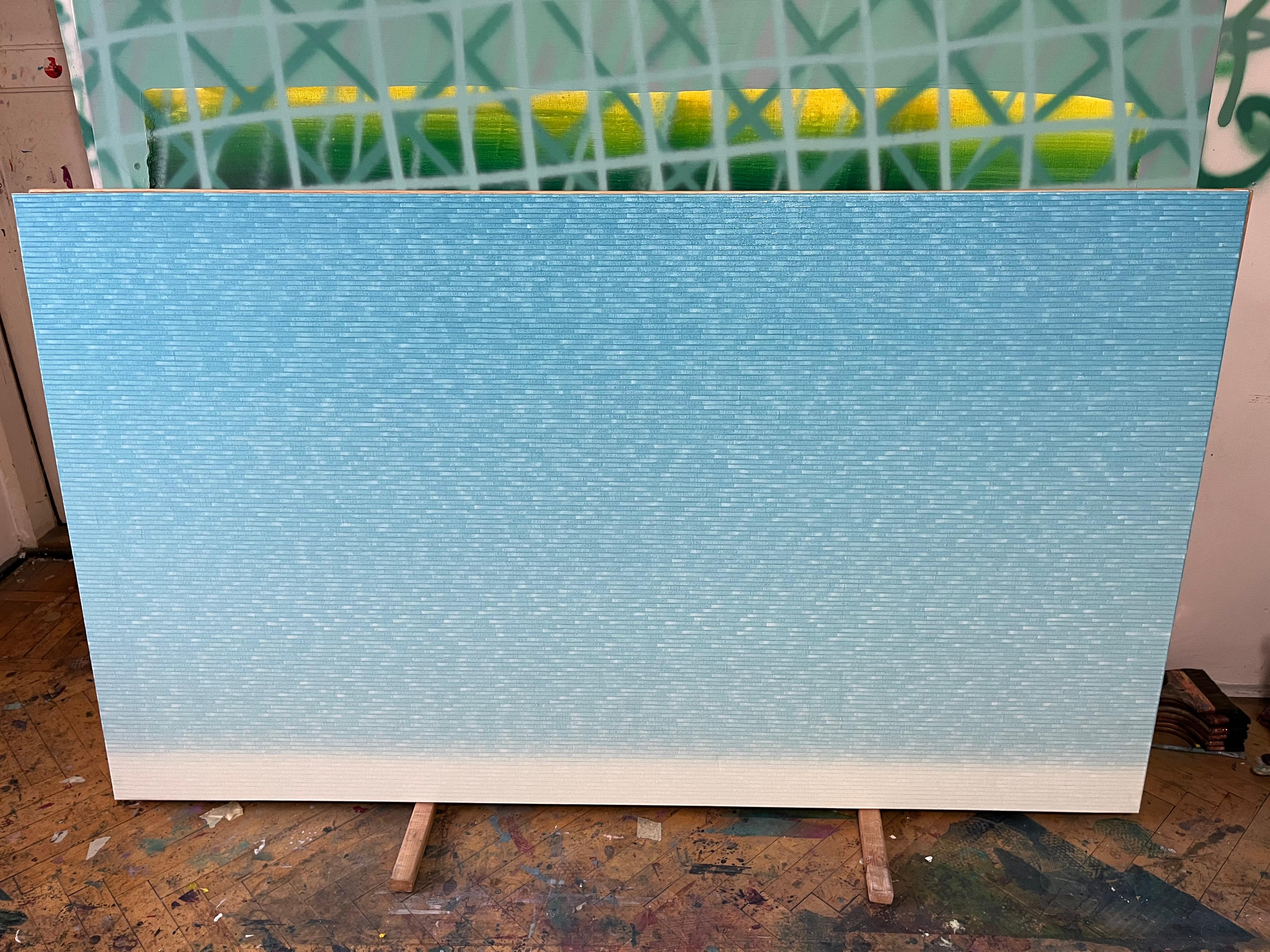 Infinity XX - Quadro di grande formato, pittura a olio astratta moderna, campo di colore - Abstract Painting Blu di Tomasz Prymon