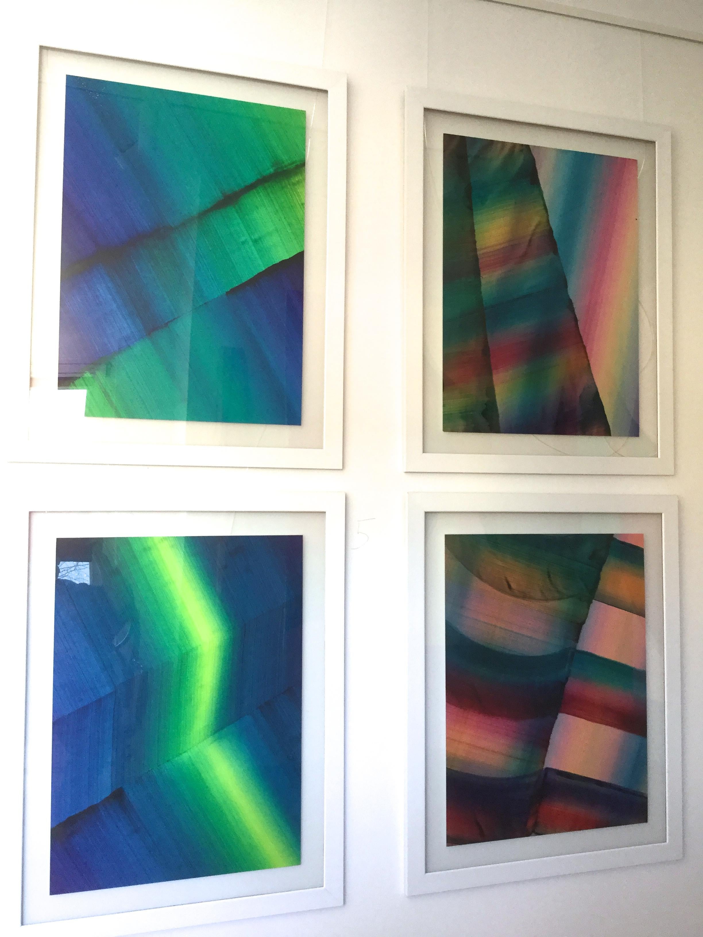 Senza titolo 02 -  Serie 2019, Pittura astratta contemporanea, Leggerezza tessile - Abstract Painting Blu di Tomasz Prymon