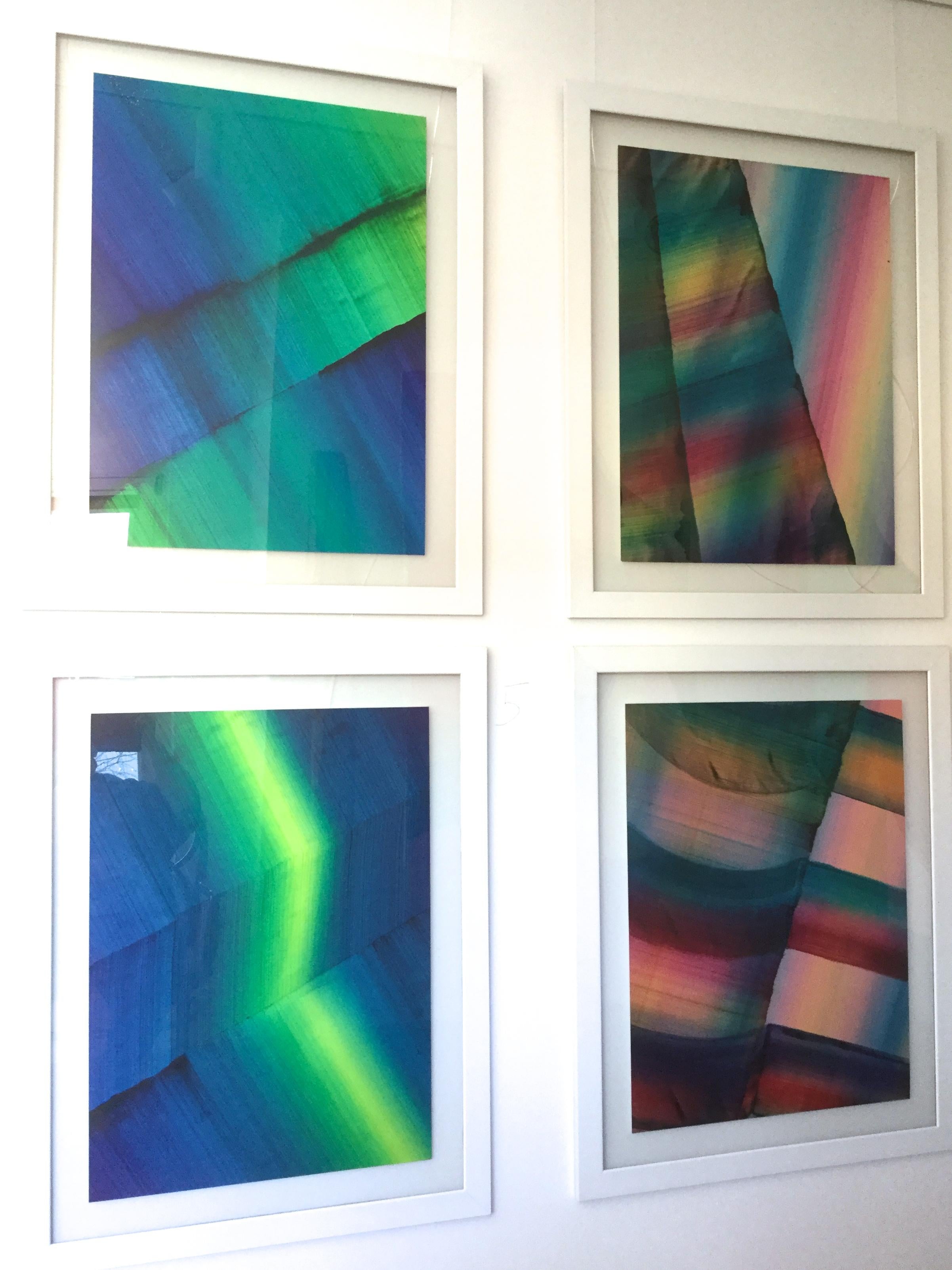 Senza titolo 04 -  Serie 2019, Pittura astratta contemporanea, Leggerezza tessile - Abstract Painting Blu di Tomasz Prymon