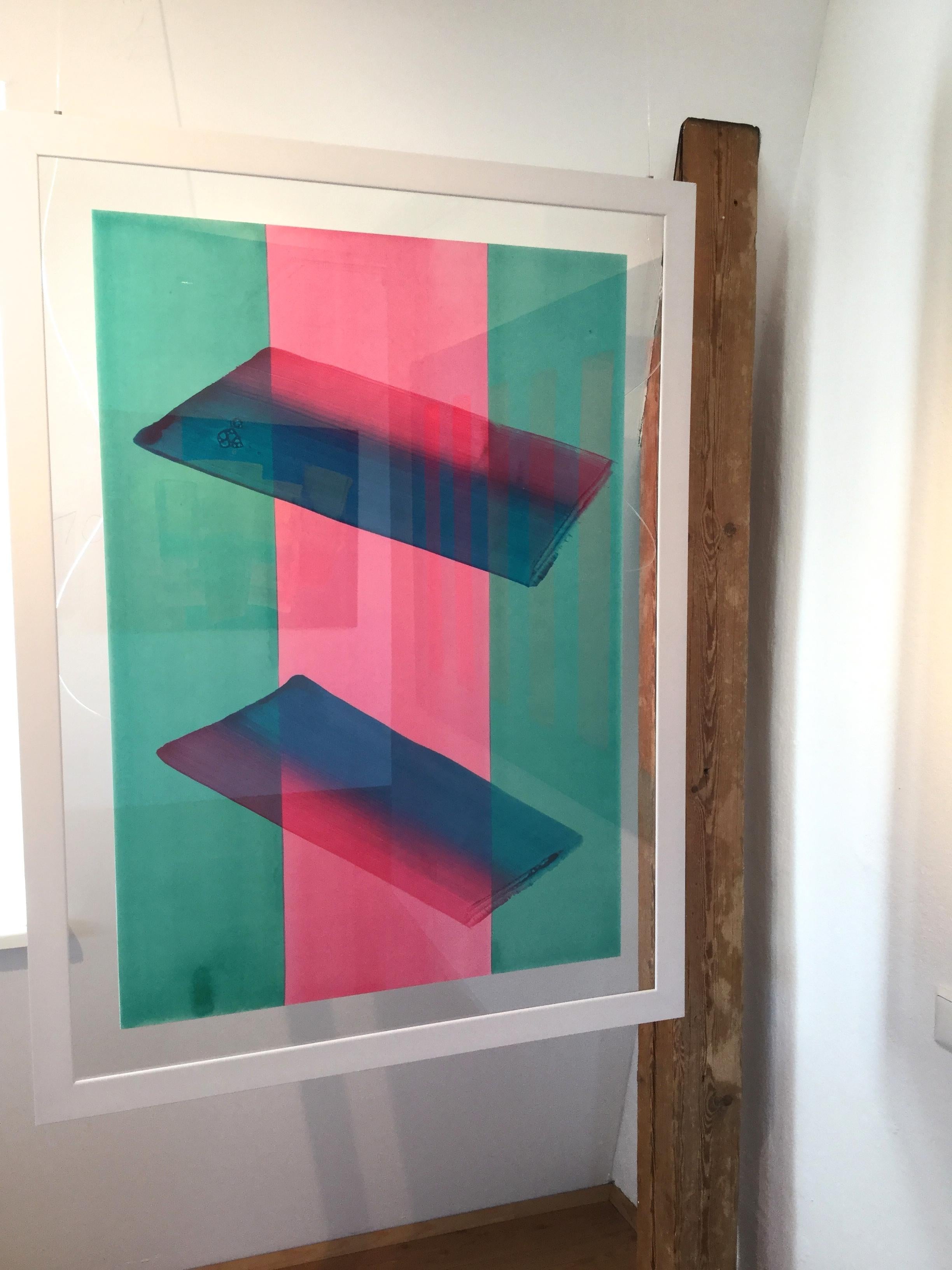 Untitled 05 -  Series 2019, Contemporary Abstract Painting, Textile Lightness – Art von Tomasz Prymon