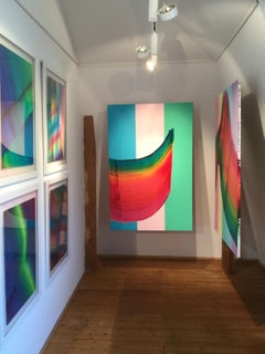 Ohne Titel 1 - Zeitgenössische abstrakte und bunte Ölgemälde, Konzeptkunst-XL