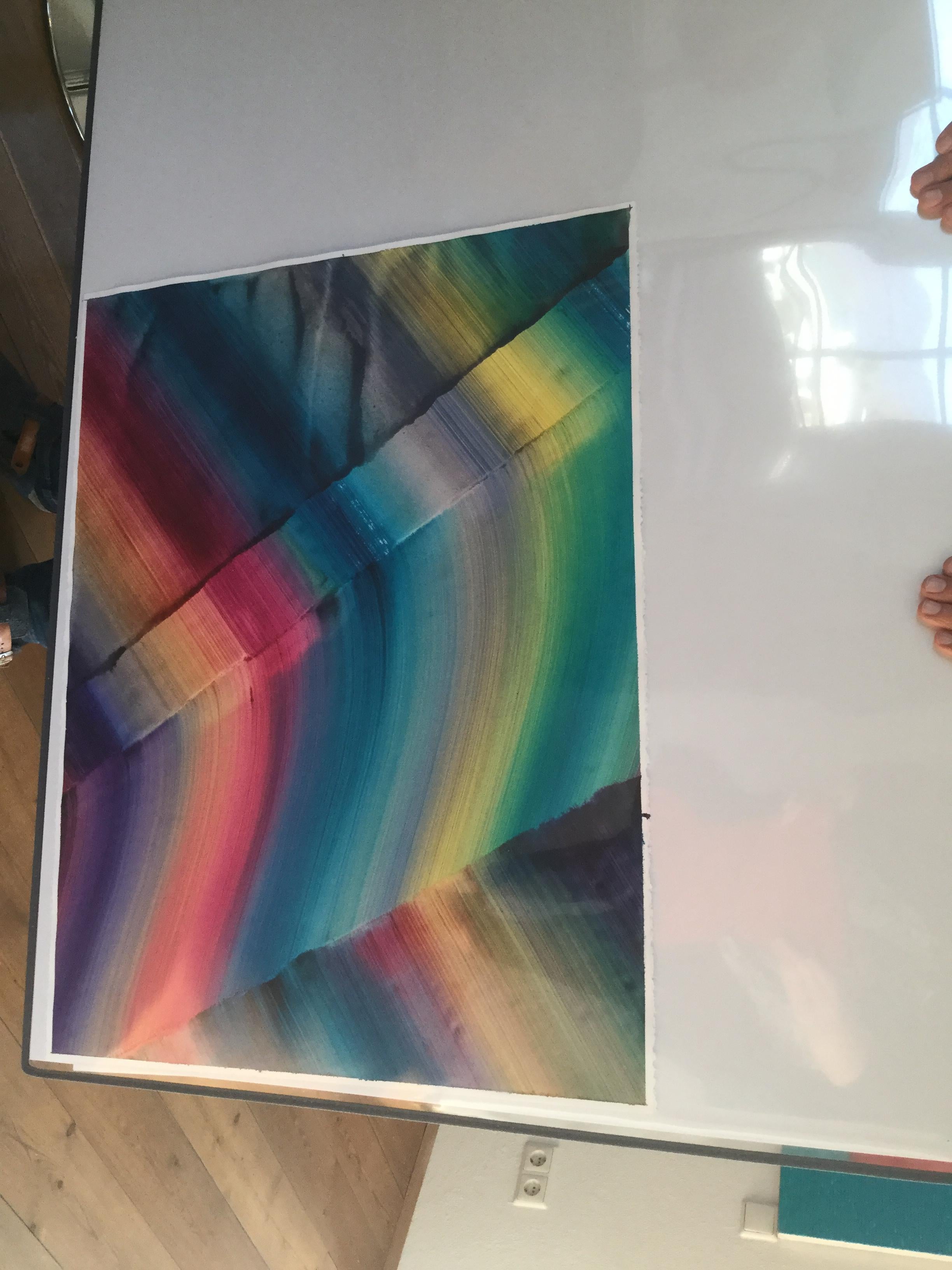 Senza titolo 12 -  Serie 2019, Pittura astratta contemporanea, Leggerezza tessile - Painting di Tomasz Prymon