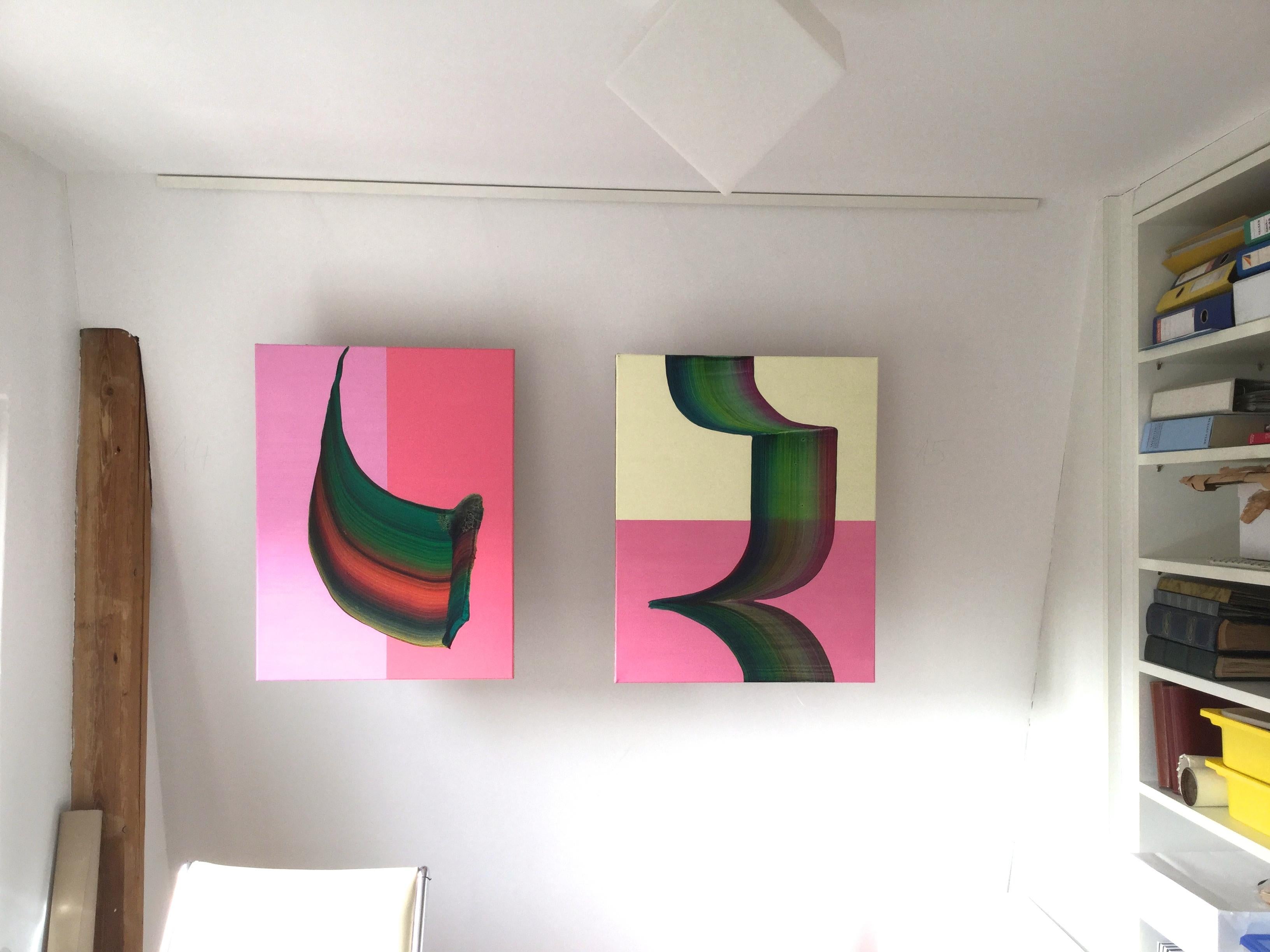 Untitled 13 + Untitled 14-  Contemporary Abstract and Colorful Painting 2