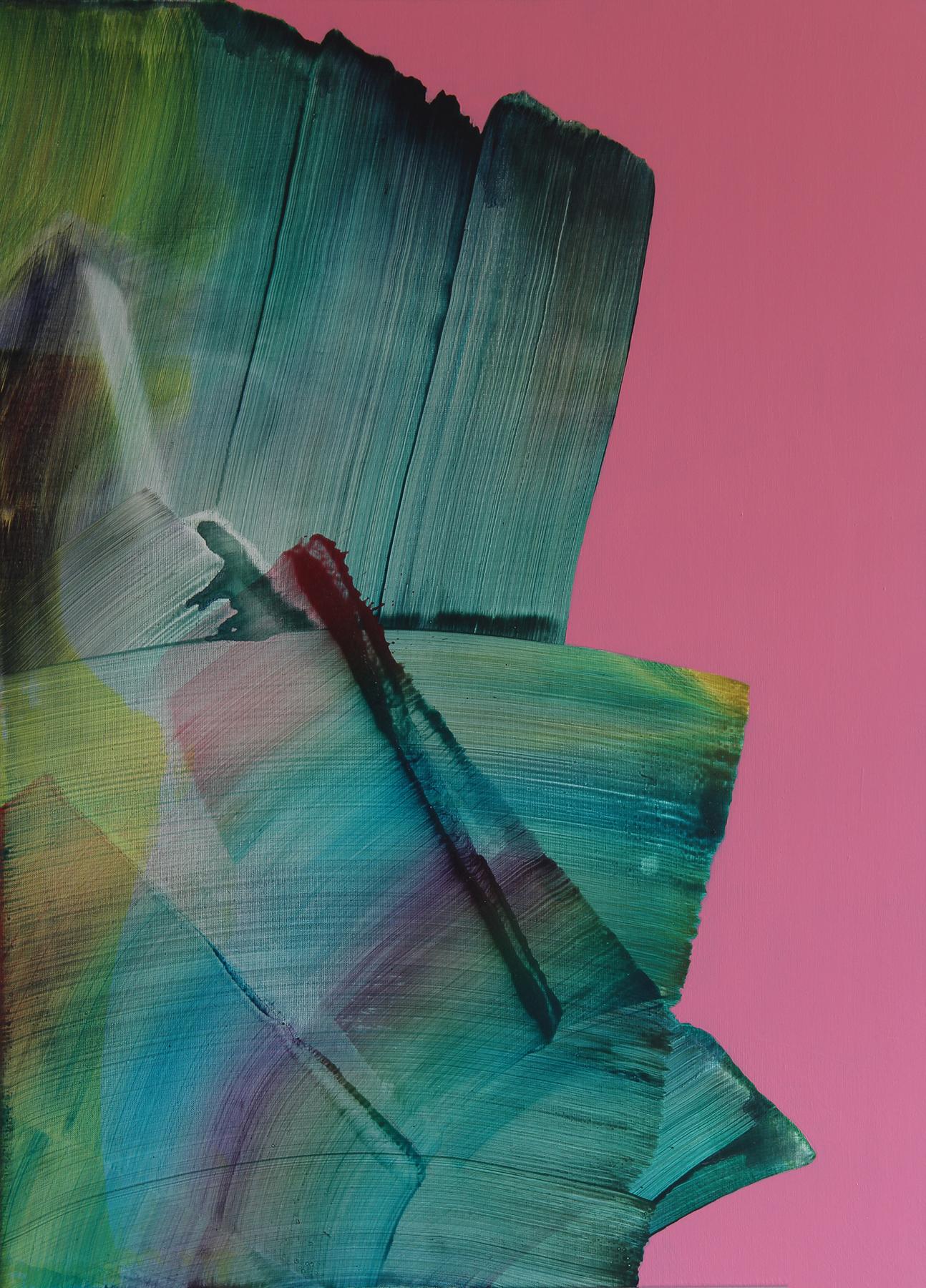 Senza titolo 16 -  Pittura contemporanea astratta e colorata, leggerezza tessile