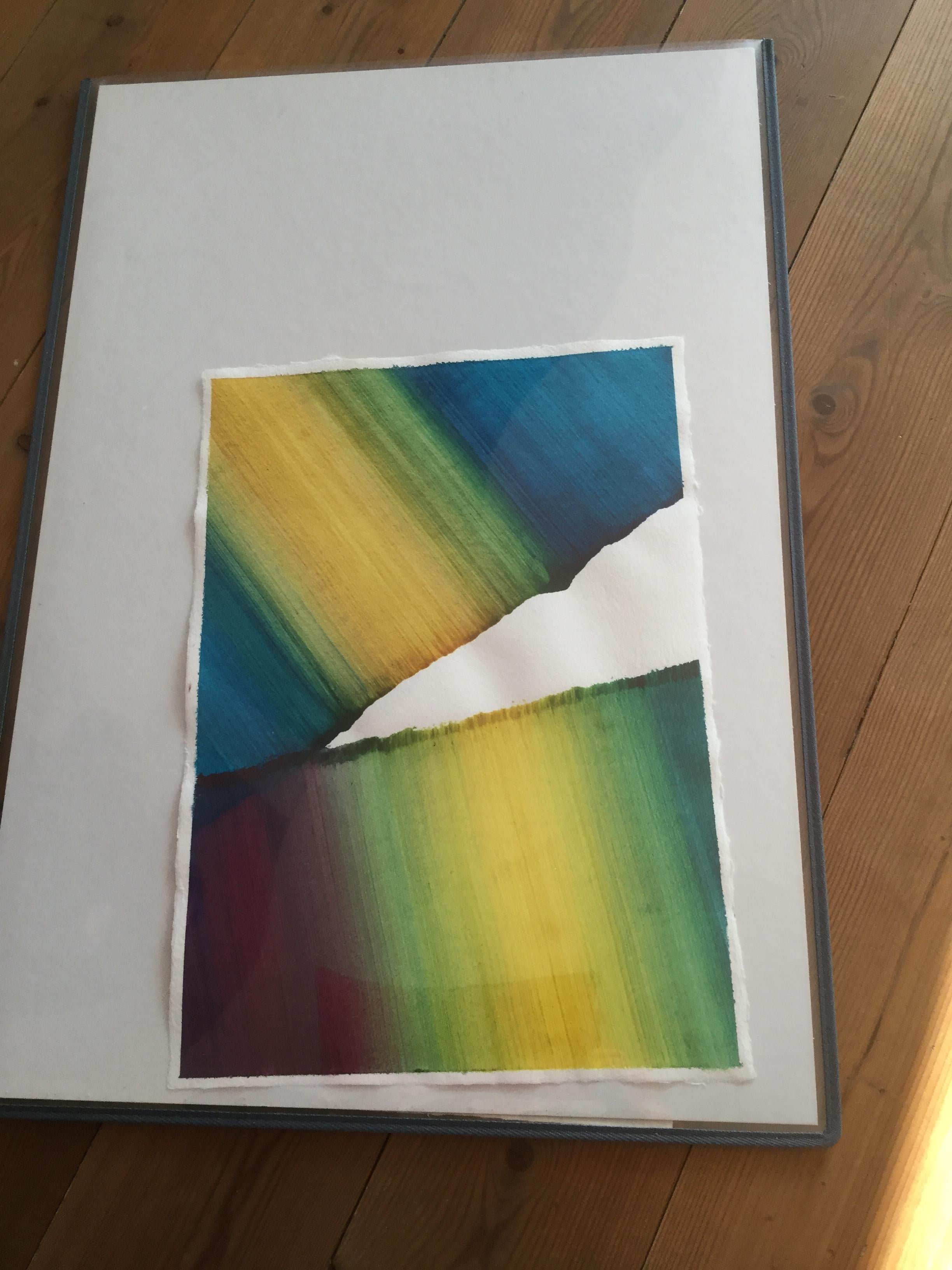 Untitled 16 -  Series 2019, Contemporary Abstract Painting, Textile Lightness For Sale 2