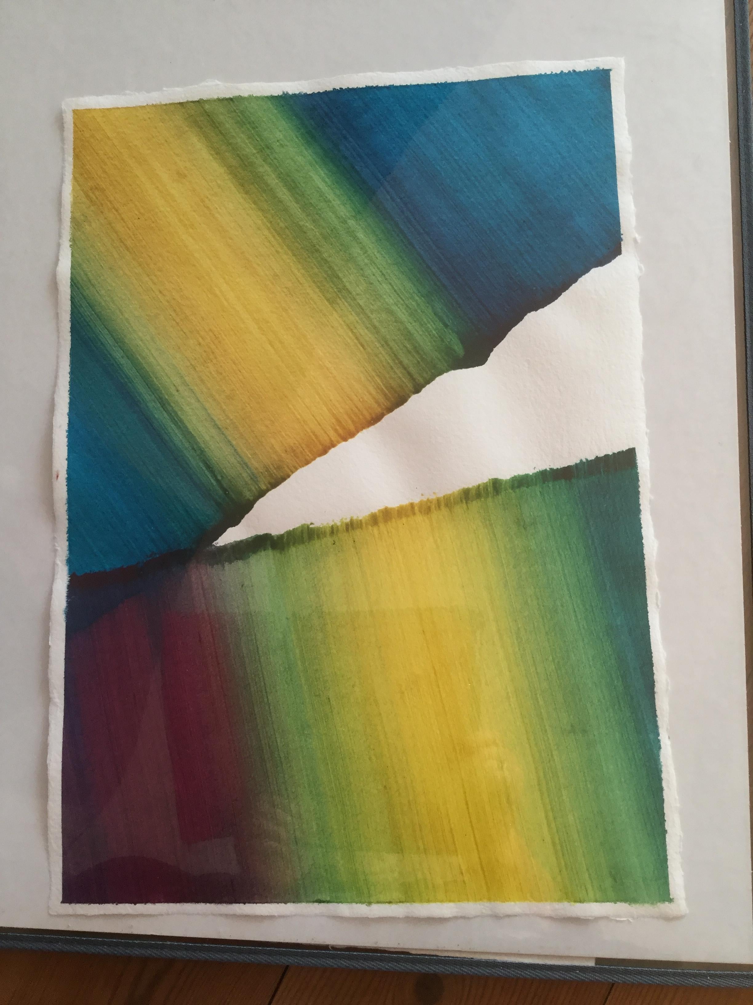Senza titolo 16 -  Serie 2019, Pittura astratta contemporanea, Leggerezza tessile - Abstract Painting Marrone di Tomasz Prymon