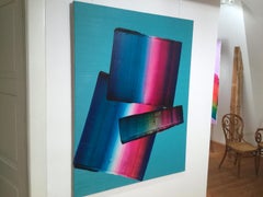 Untitled 23 -  Contemporary Abstract and Colorful Painting, Textile Lightness