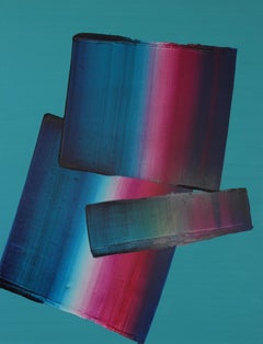 Sans titre 23 -  Peinture abstraite et colorée contemporaine, légèreté des textiles