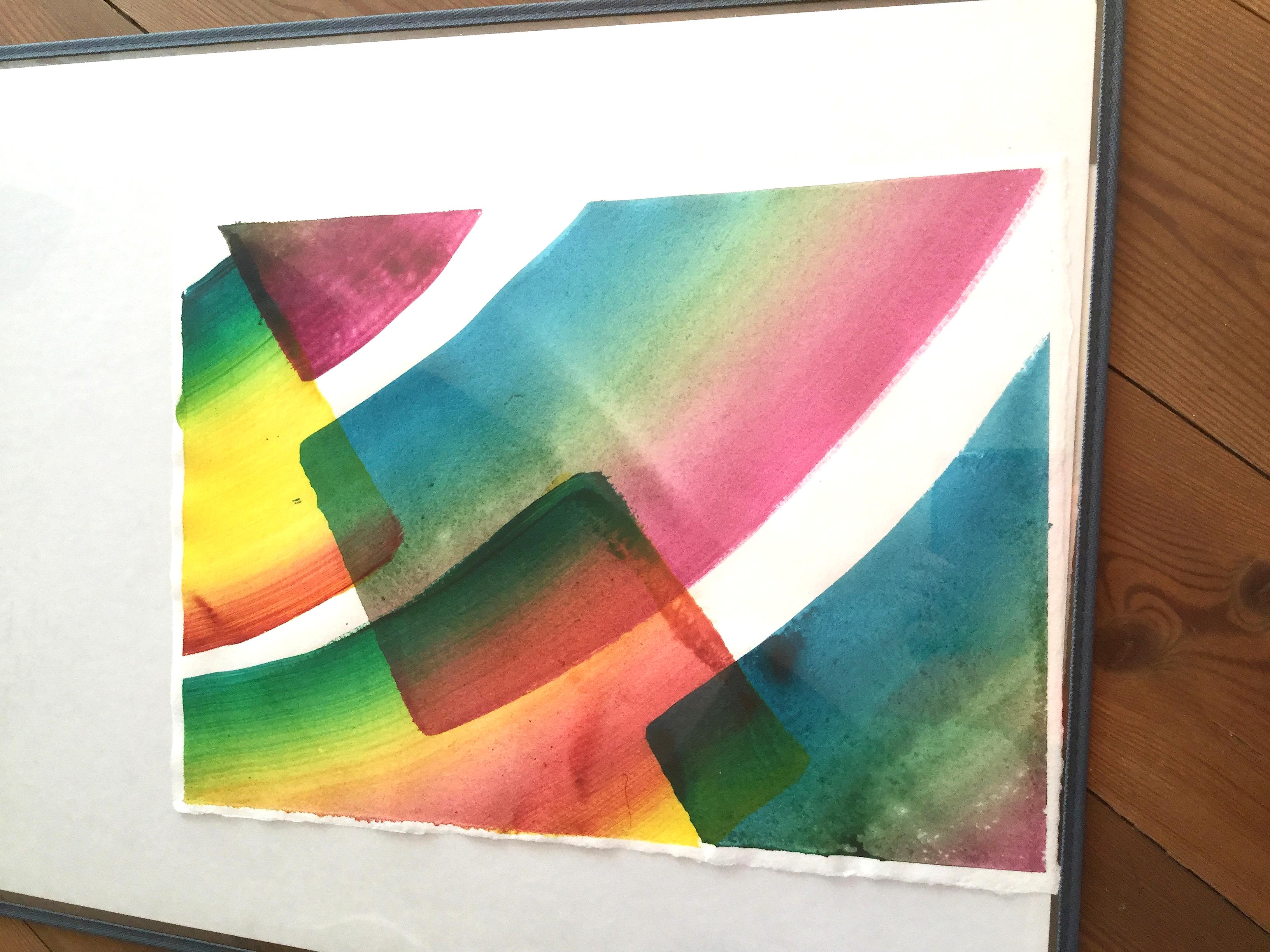 Untitled 24 -  Series 2019, Contemporary Abstract Painting, Textile Lightness - Brown Abstract Drawing by Tomasz Prymon