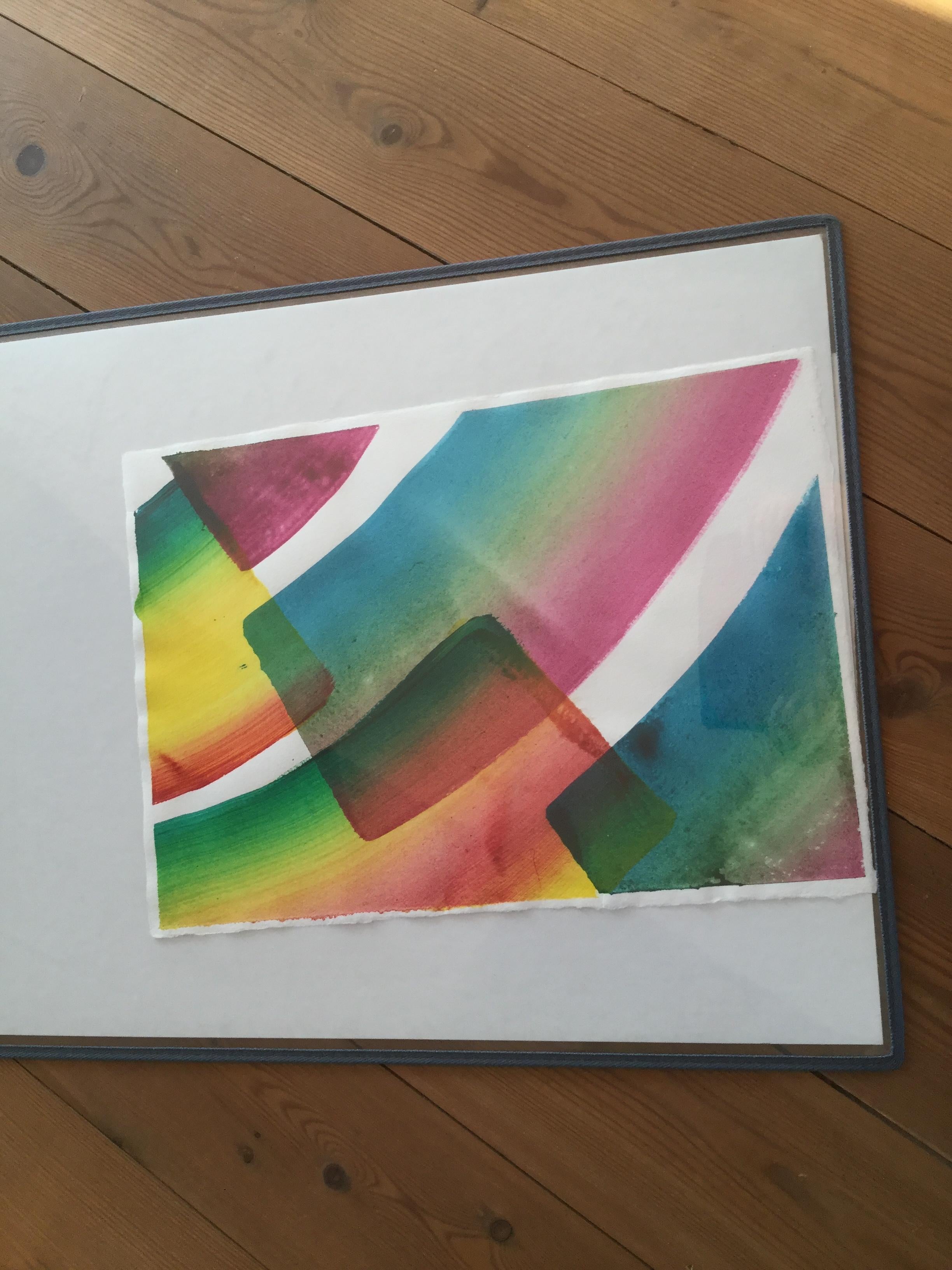 Sin título 24 -  Serie 2019, Pintura abstracta contemporánea, Ligereza textil - Abstract Painting Marrón de Tomasz Prymon