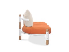 Tomato PK15 Two-Seat Sofa, Carbon Steel Structure & Wood Legs by Paulo Kobylka