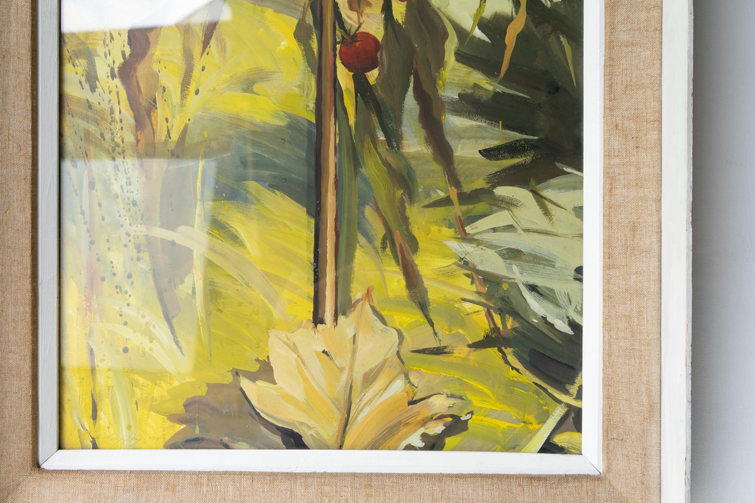 20th Century 'Tomato Plant In Autumn' By Anthony Day, Large Original Vintage Gouache Painting
