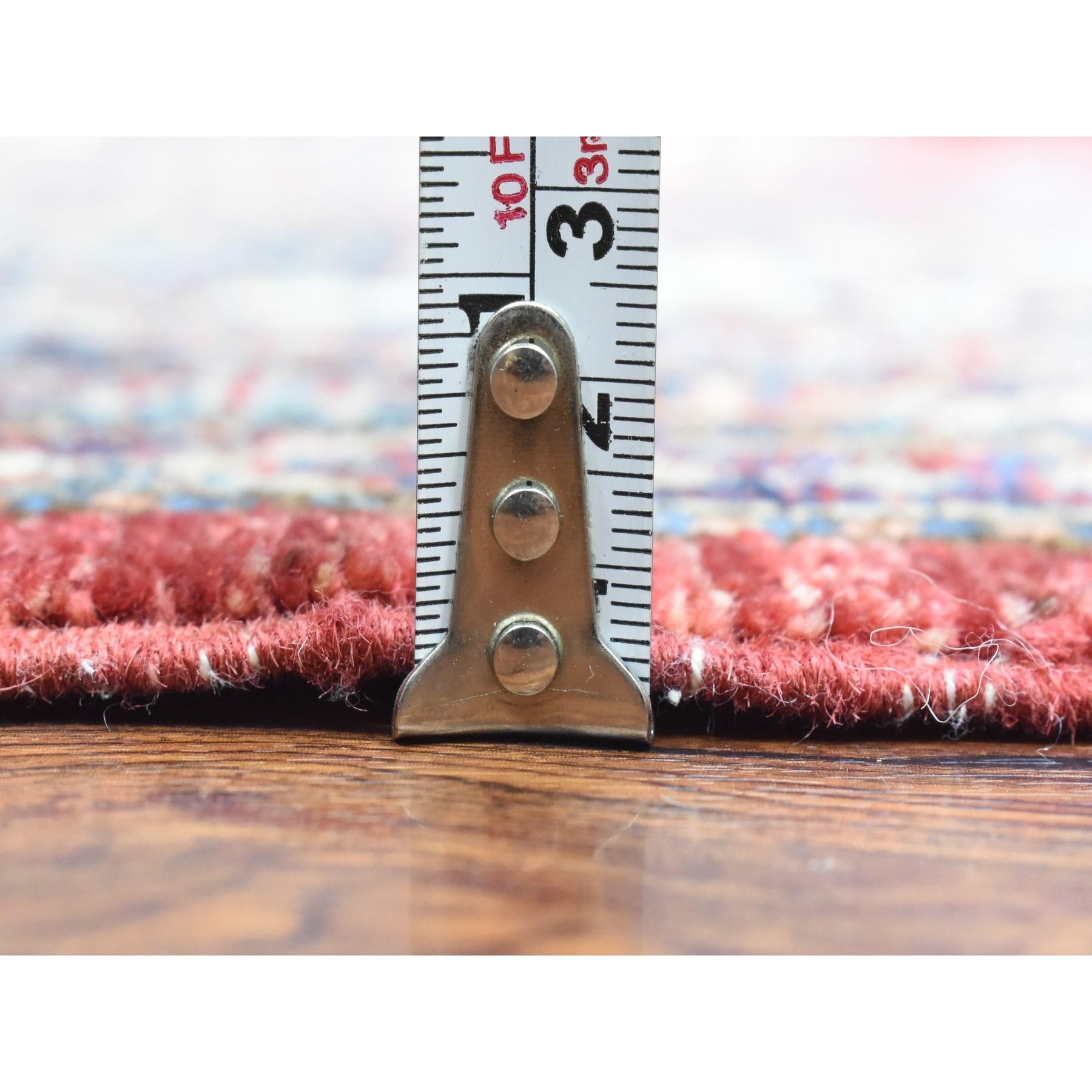 Tapis oriental afghan Super Kazak en pure laine nouée à la main rouge tomate 8'10