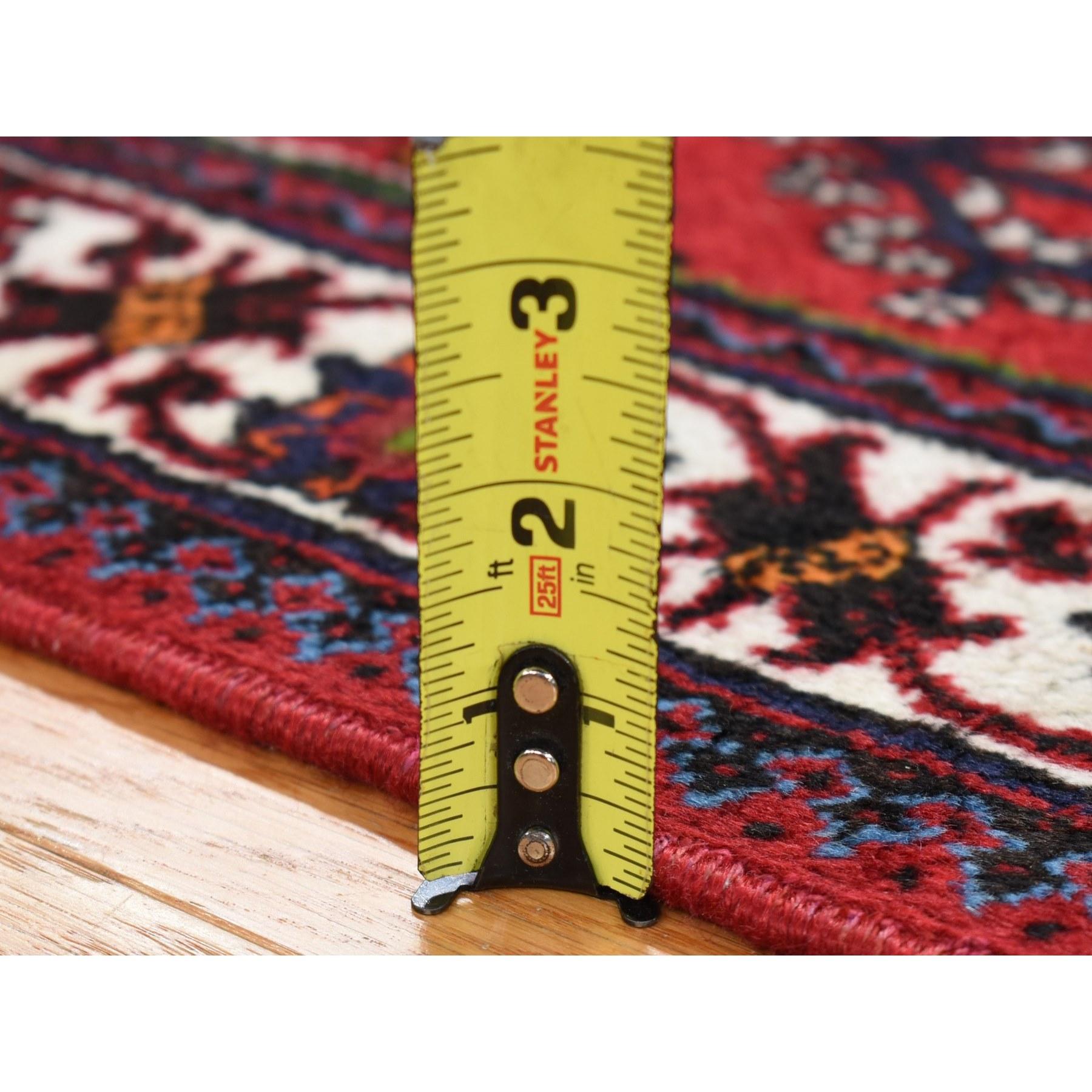 Tomatenroter halb antiker persischer Joshogan Vollflor-Teppich aus reiner Wolle, handgeknüpft (Mitte des 20. Jahrhunderts) im Angebot