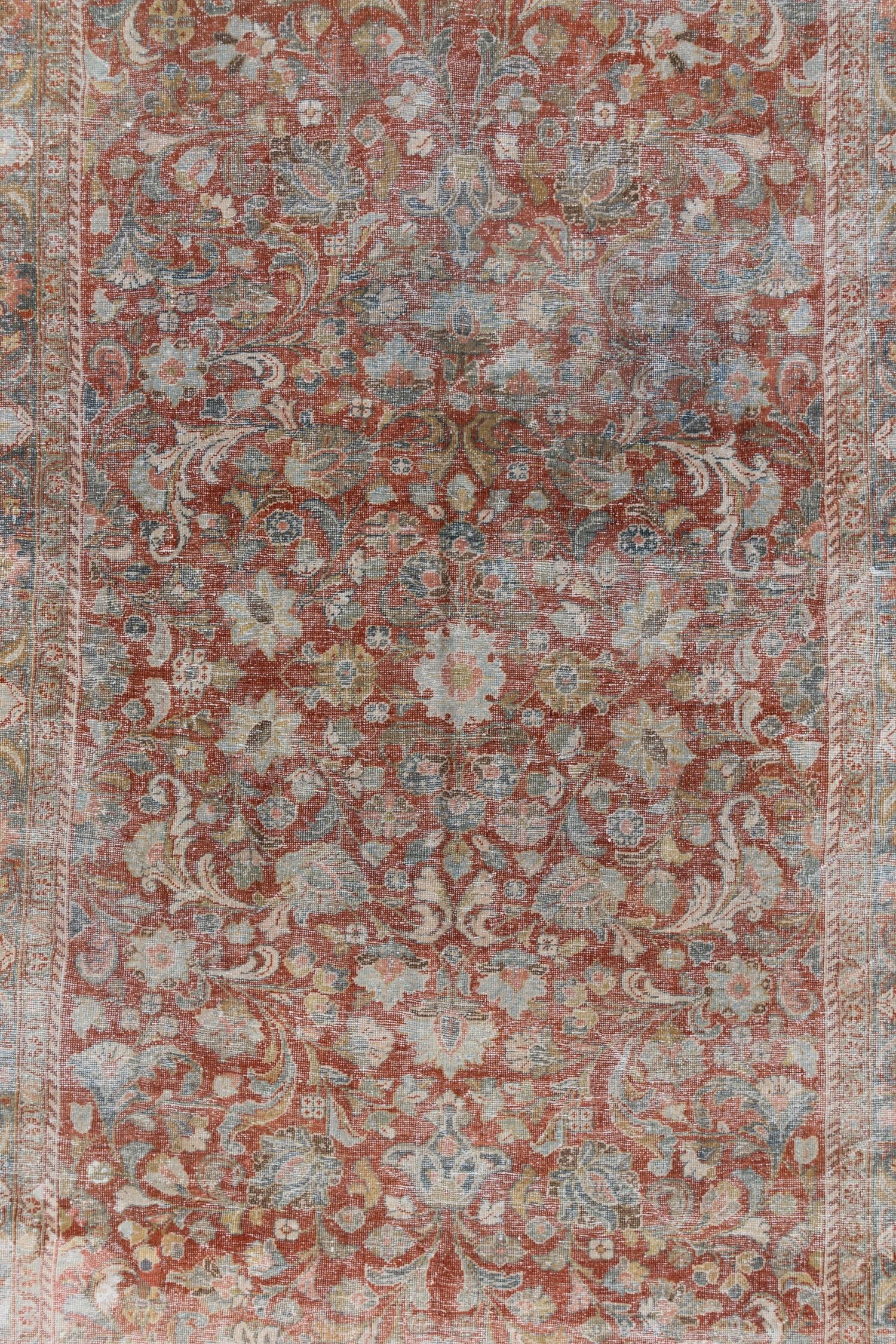 Vintage Oriental Mahal

Circa: 1940

Pile: Low

Wear notes: even wear, no holes

Good worn condition. Our favorite shade of red with beautiful florals throughout. One of our favorite rugs for layering or on its own. It has a sophisticated