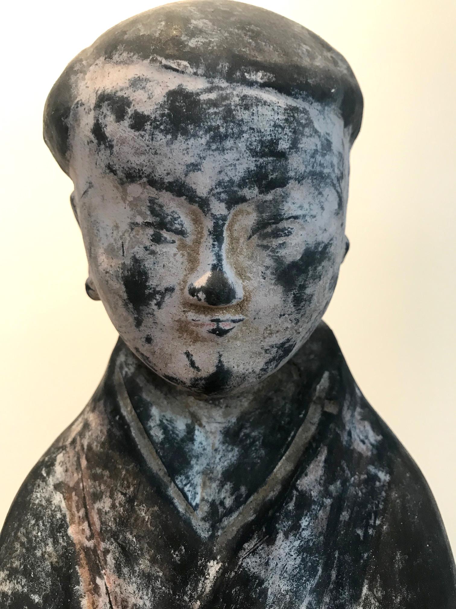 Tomb Lady in Waiting Figurine Han Dynasty For Sale 3