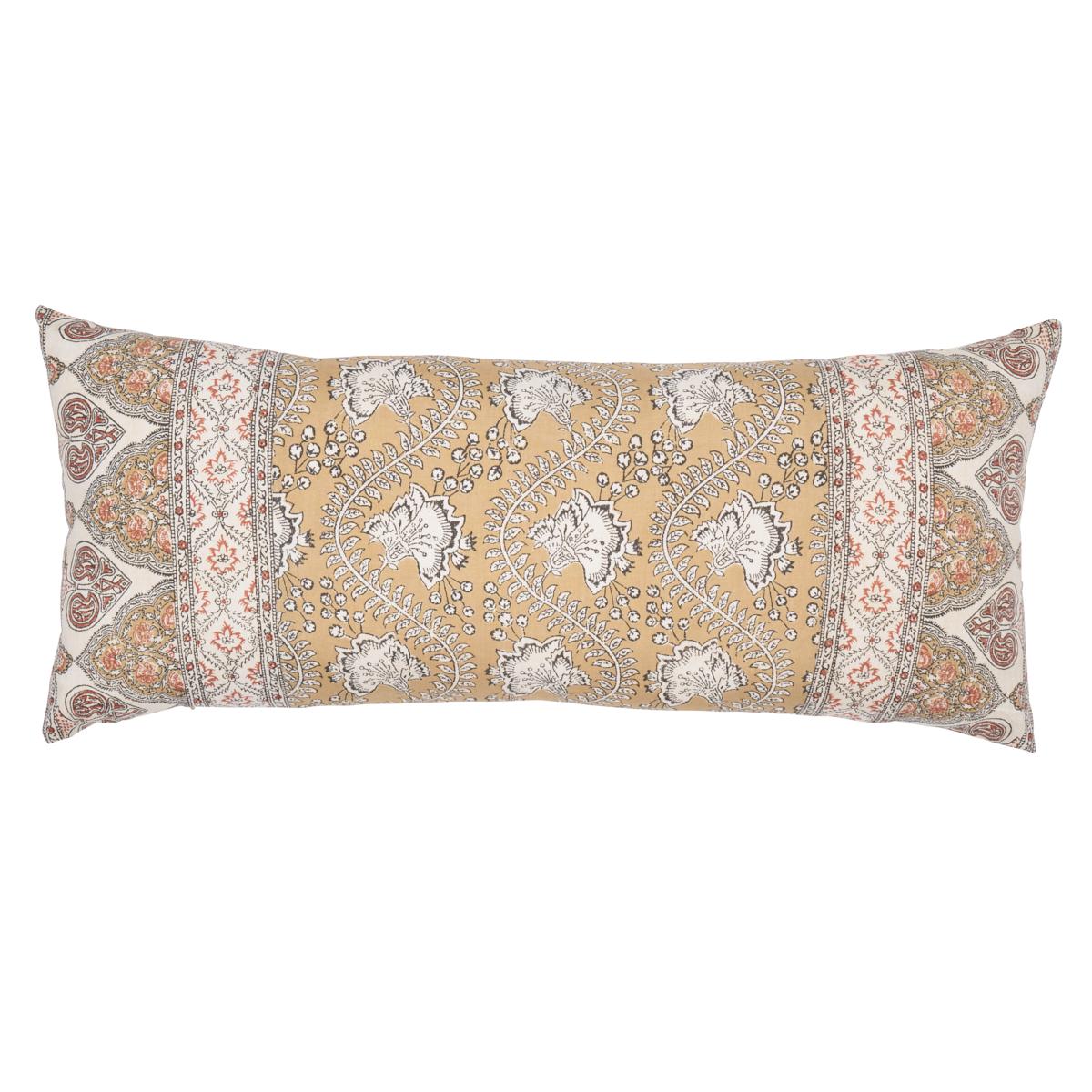 Tombay Pillow in Ochre 30 x 14" For Sale