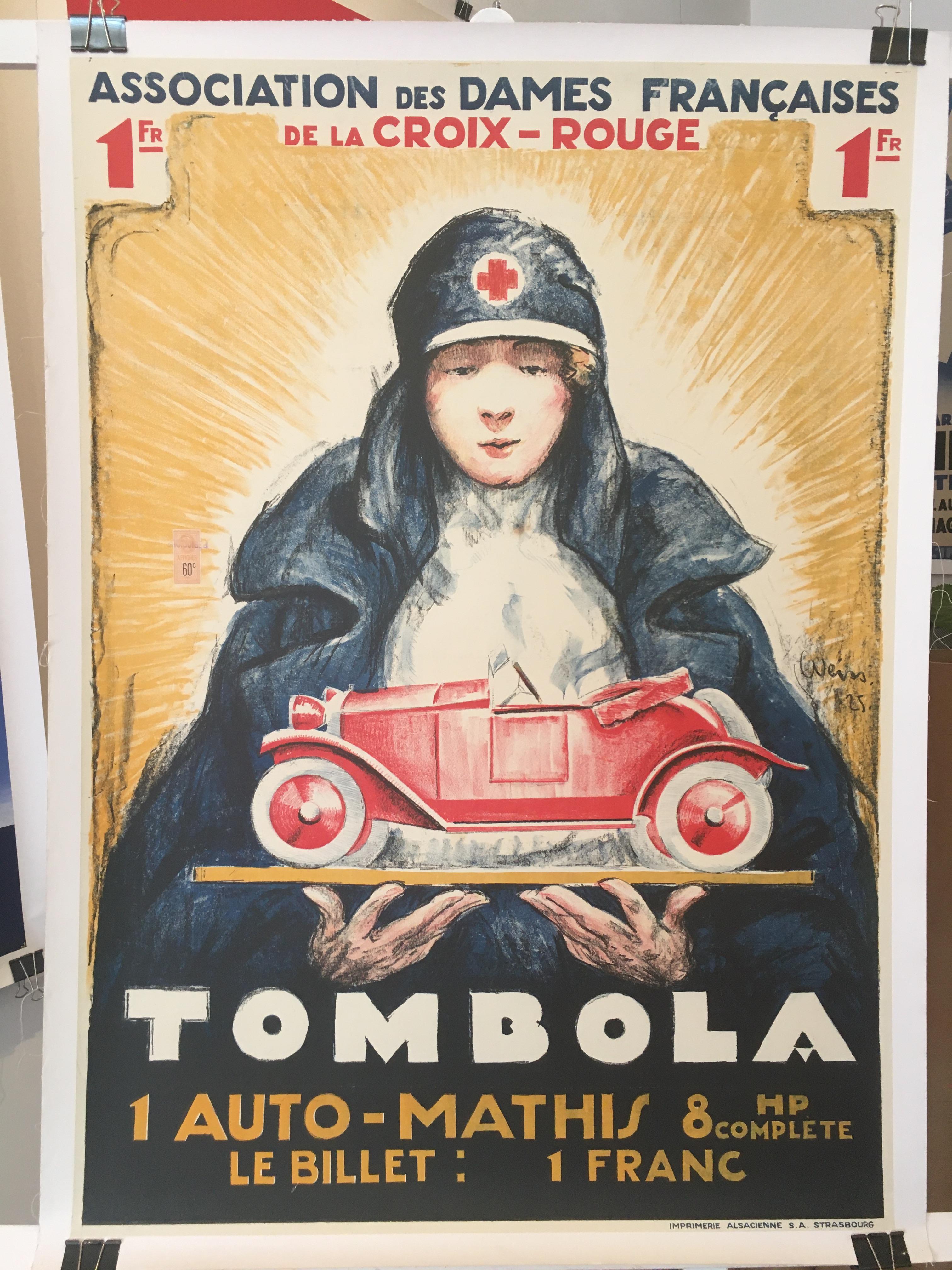 „TOMBOLA“, Original französisches Vintage-Werbeplakat im Art déco-Stil (Französisch) im Angebot