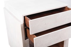 Bedside Table in Coal Black Shagreen by R&Y Augousti