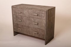 Tomboy Chest of Drawers in Coal Black Shagreen by R & Y Augousti
