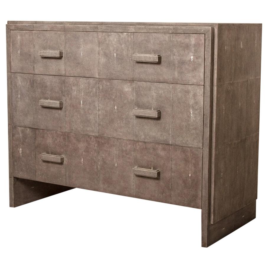 Tomboy Chest of Drawers in Coal Black Shagreen by R & Y Augousti For Sale