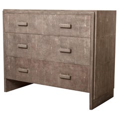 Antique Tomboy Chest of Drawers in Coal Black Shagreen by R & Y Augousti