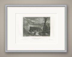 Tombs of the Kings near Jerusalem, Antique Rock Cut Facade View, circa 1850