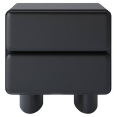 Tombul 2-Drawer Nightstand with Push-to-Open Mechanism, Black