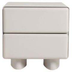 Tombul 2-Drawer Nightstand with Push-to-Open Mechanism, Cloud Grey