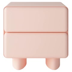 Tombul 2-Drawer Nightstand with Push-to-Open Mechanism, Salmon Colour