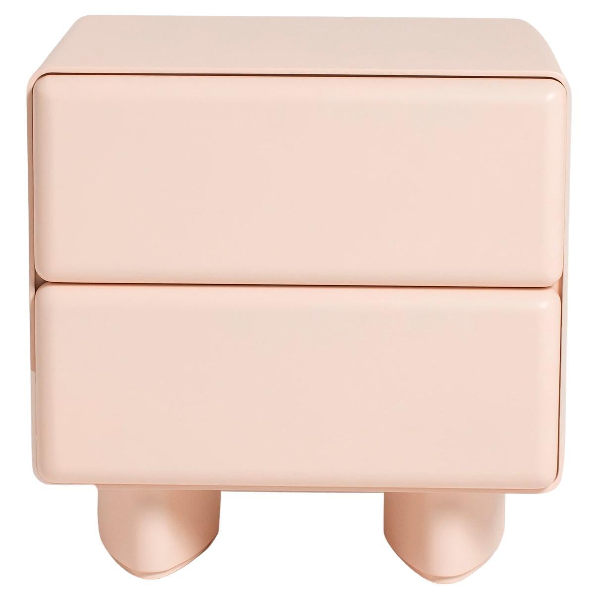 Tombul 2-Drawer Nightstand with Push-to-Open Mechanism, Salmon