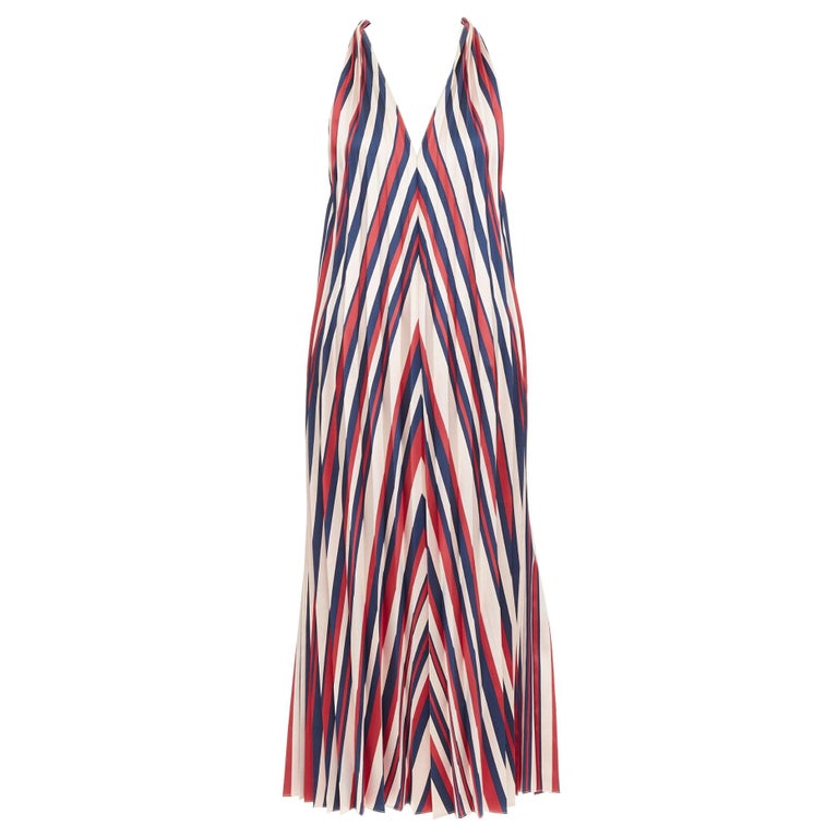 chevron pleated midi dress ASOS DESIGN