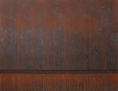 Corten... Pintura acrílica, Abstracción monocromática industrial, Arte polaco