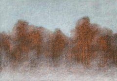 Magic forest 6 - Contemporary Landscape / Abstraction Painting, Warm tones